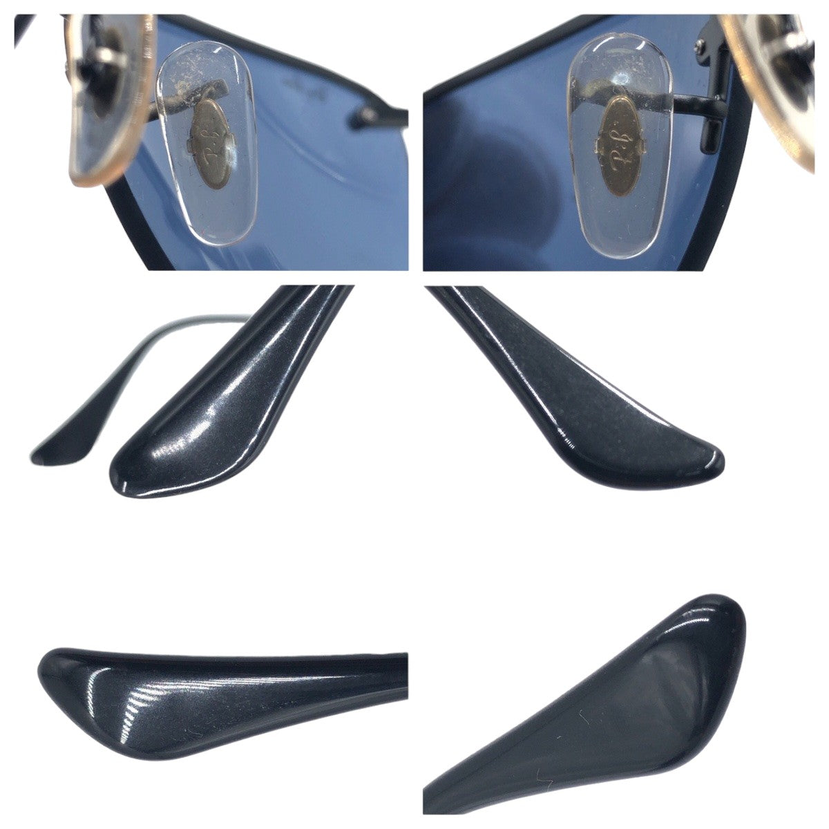 Ray-Ban B&amp;L Bausch &amp; Lomb Unisex Blue Black Metal RB3155 006/80 57□16 Sunglasses Square Men's