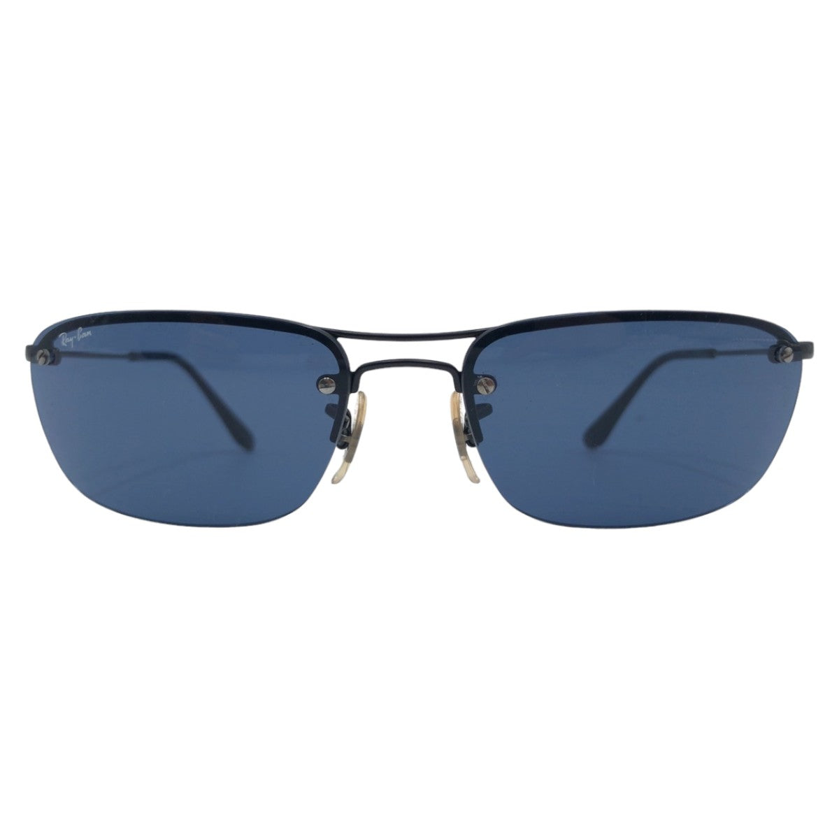 Ray-Ban B&amp;L Bausch &amp; Lomb Unisex Blue Black Metal RB3155 006/80 57□16 Sunglasses Square Men's