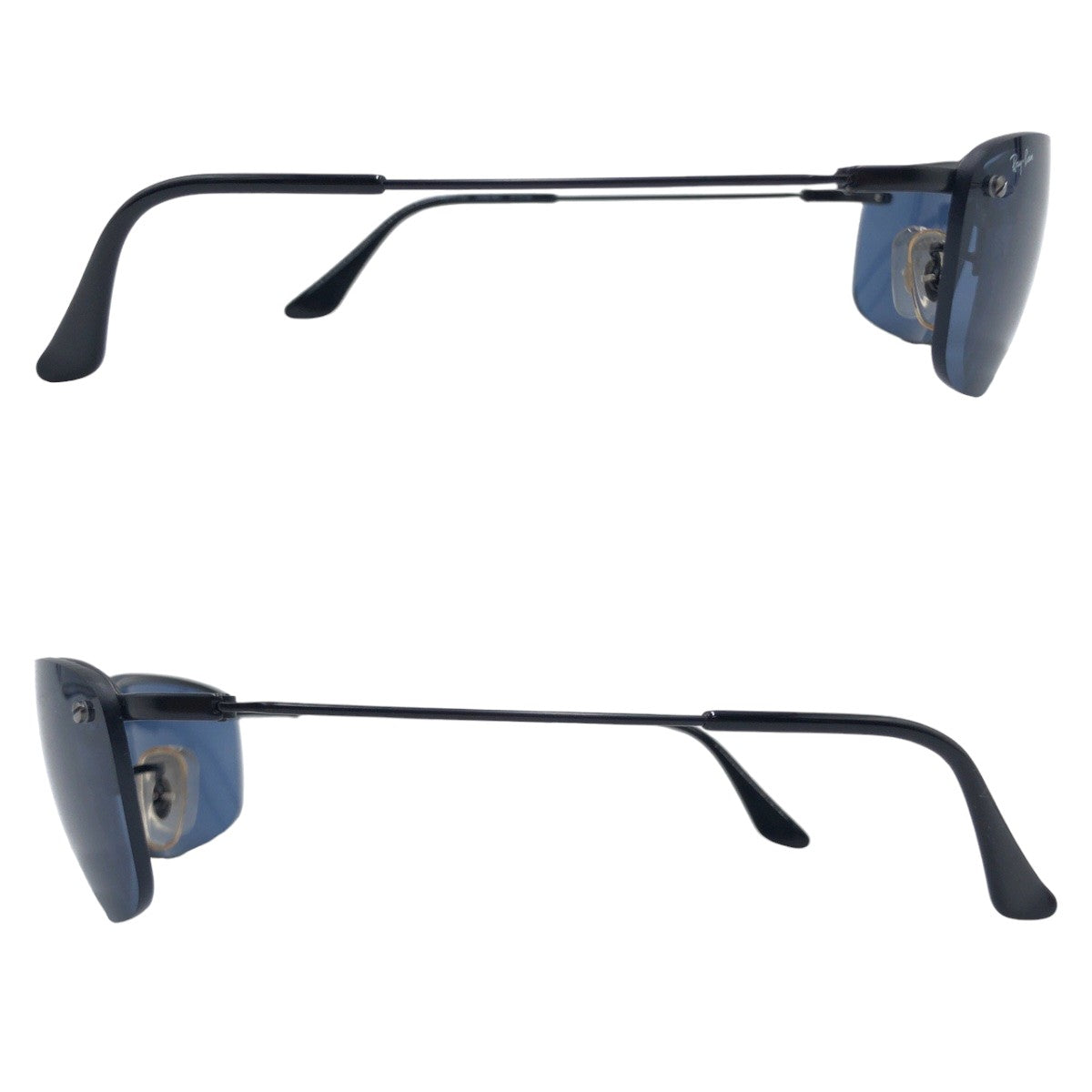 Ray-Ban B&amp;L Bausch &amp; Lomb Unisex Blue Black Metal RB3155 006/80 57□16 Sunglasses Square Men's
