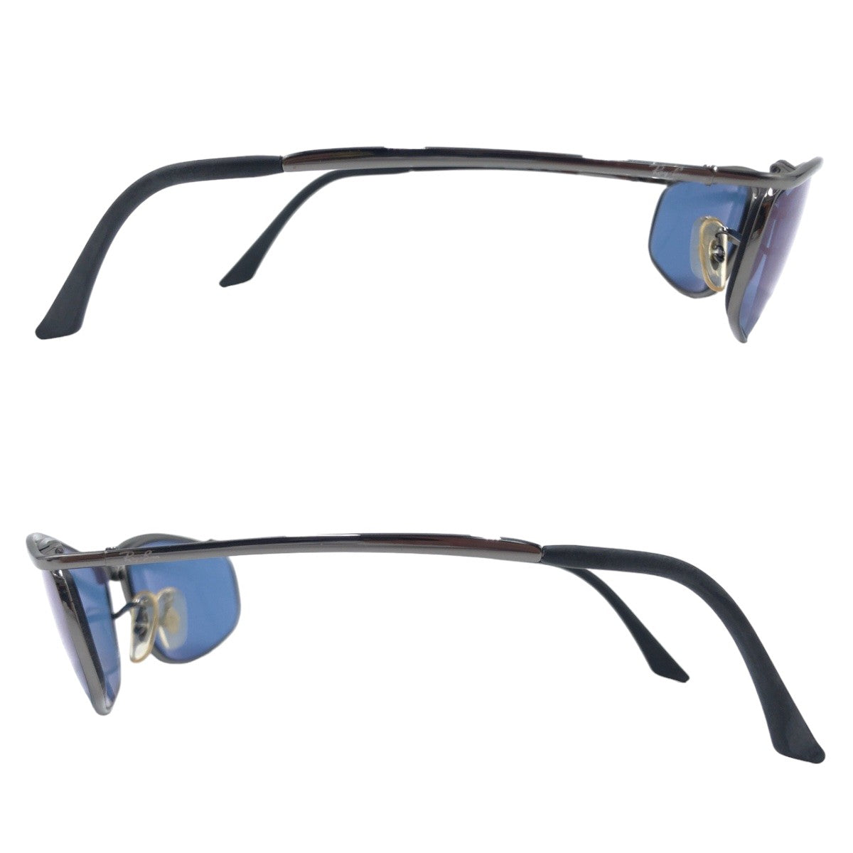 Ray-Ban ELEGANCE 004 Blue Silver Metal RB3177 59□15 Sunglasses with prescription, square, for men