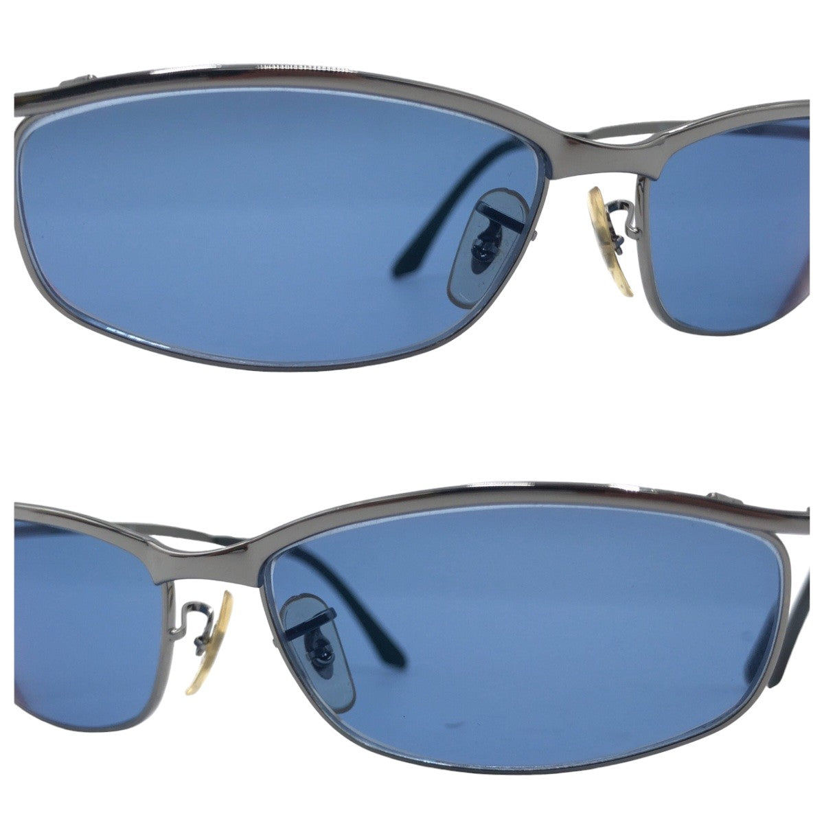 Ray-Ban ELEGANCE 004 Blue Silver Metal RB3177 59□15 Sunglasses with prescription, square, for men