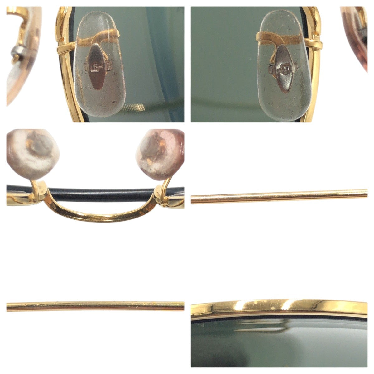 Ray-Ban B&amp;L RAY-BAN USAB Outdoorsman Unisex Gold Black Metal W1591 YJBJ Sunglasses Round Men's