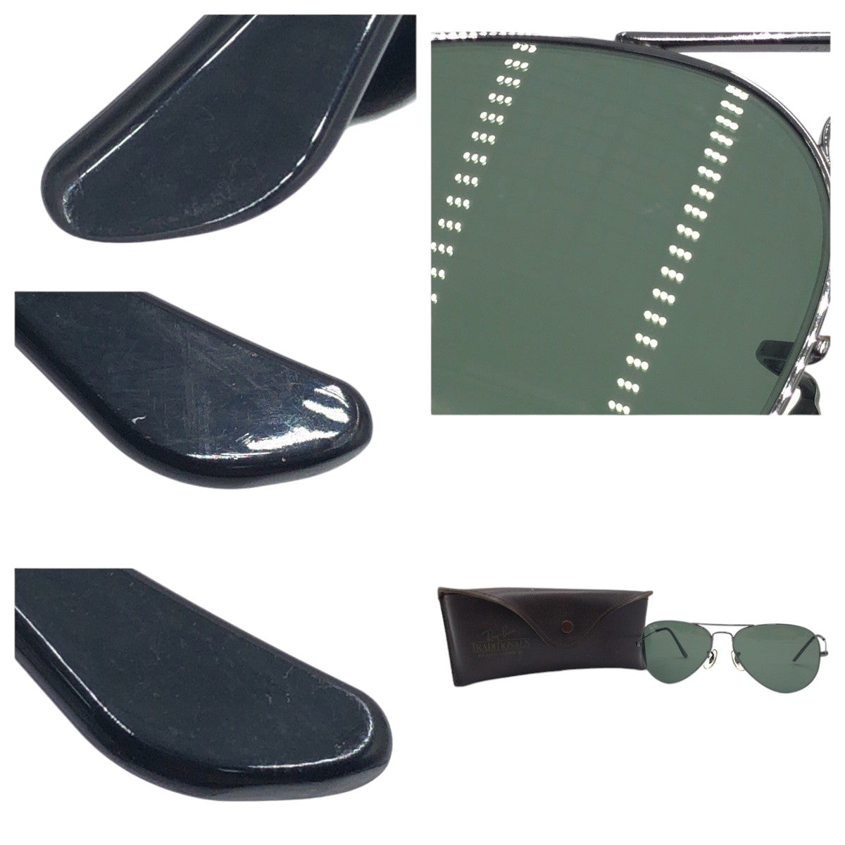Ray-Ban B&amp;L RAY-BAN USA Aviator Unisex Black Metal W3130 PXBK 58□14 Sunglasses Teardrop Men's