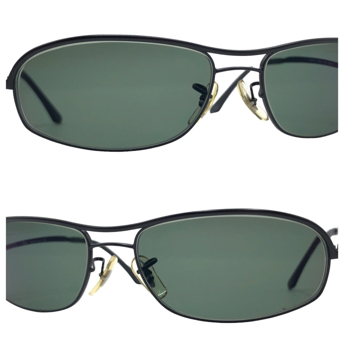 Ray-Ban EDGE006 Black Green Metal RB3178 59□16 Sunglasses Square Prescription Men's