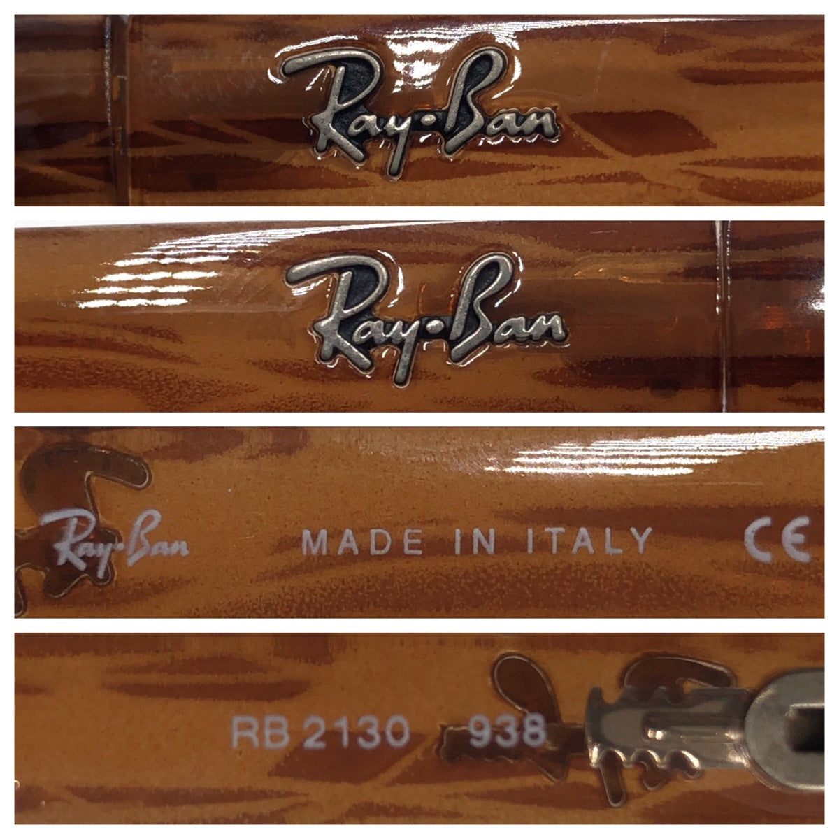 Ray-Ban Brown Plastic RB2130 938 Square Sunglasses for Women