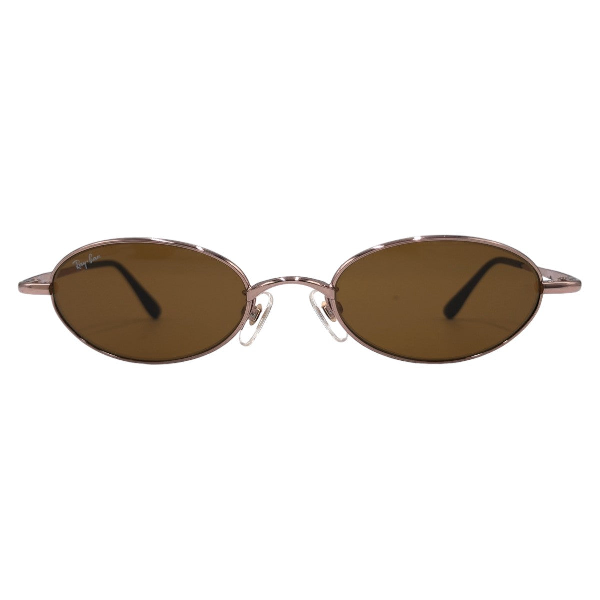 Ray-Ban Pink, Pink Gold, Brown, Metal, RB3150 016 49□19 130 Oval Sunglasses for Women