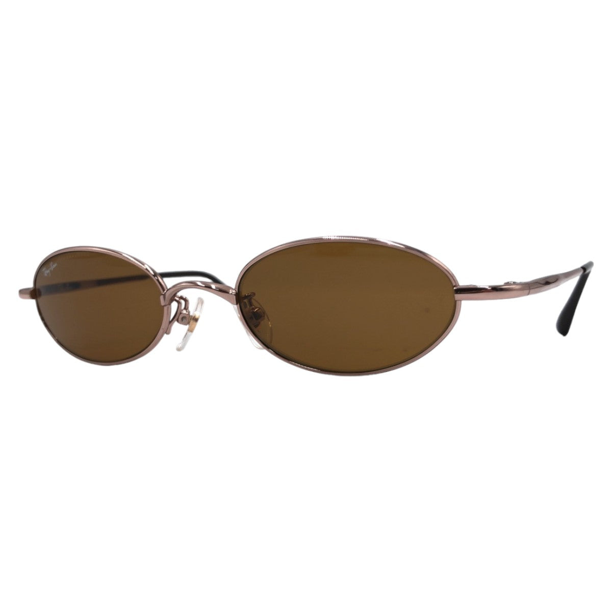 Ray-Ban Pink, Pink Gold, Brown, Metal, RB3150 016 49□19 130 Oval Sunglasses for Women