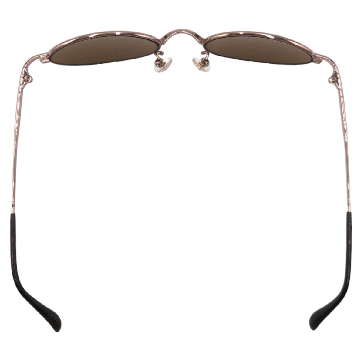 Ray-Ban Pink, Pink Gold, Brown, Metal, RB3150 016 49□19 130 Oval Sunglasses for Women