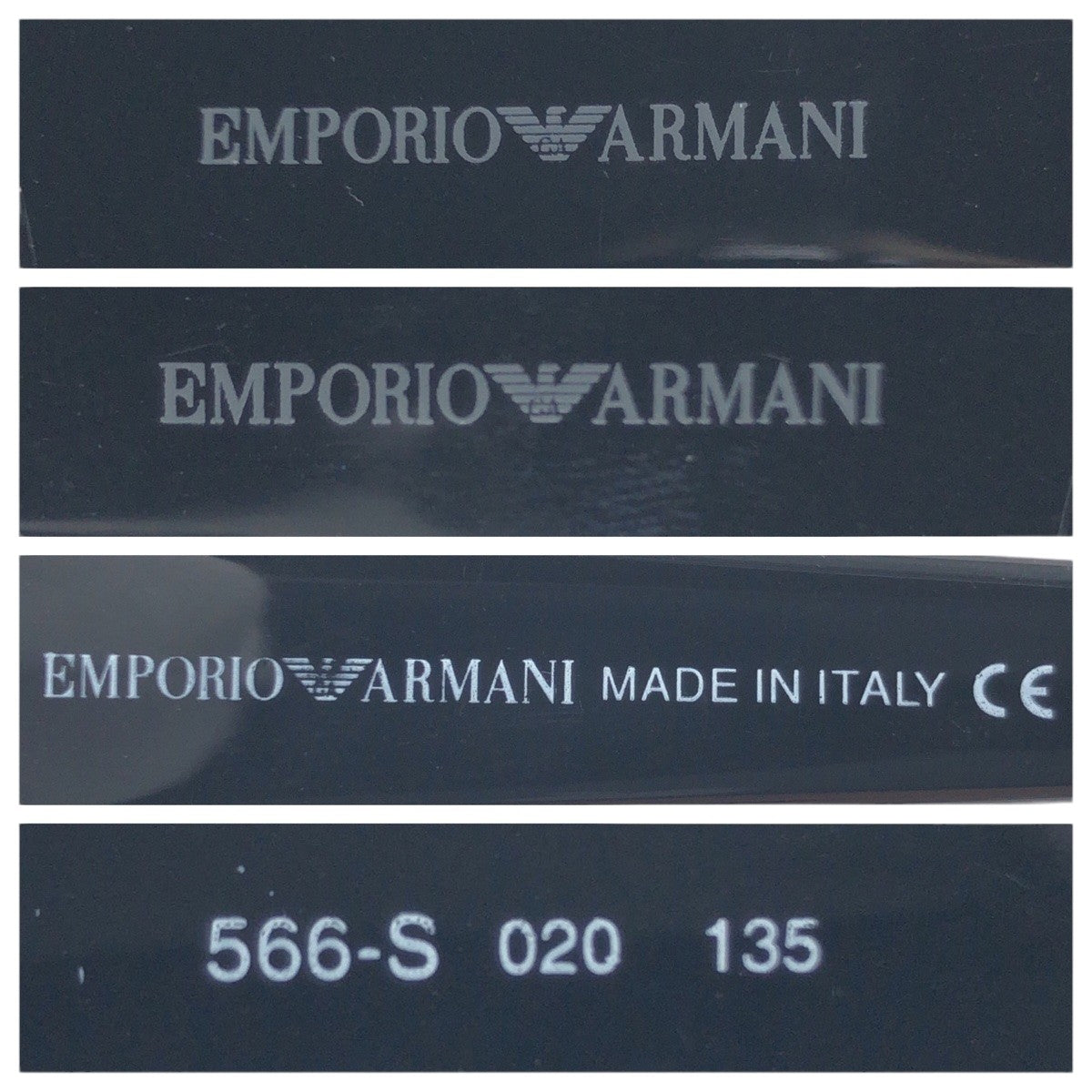 ARMANI アルマーニ ブラック 黒 プラスチック 556-S 020 135 サングラス スクエア  レディース