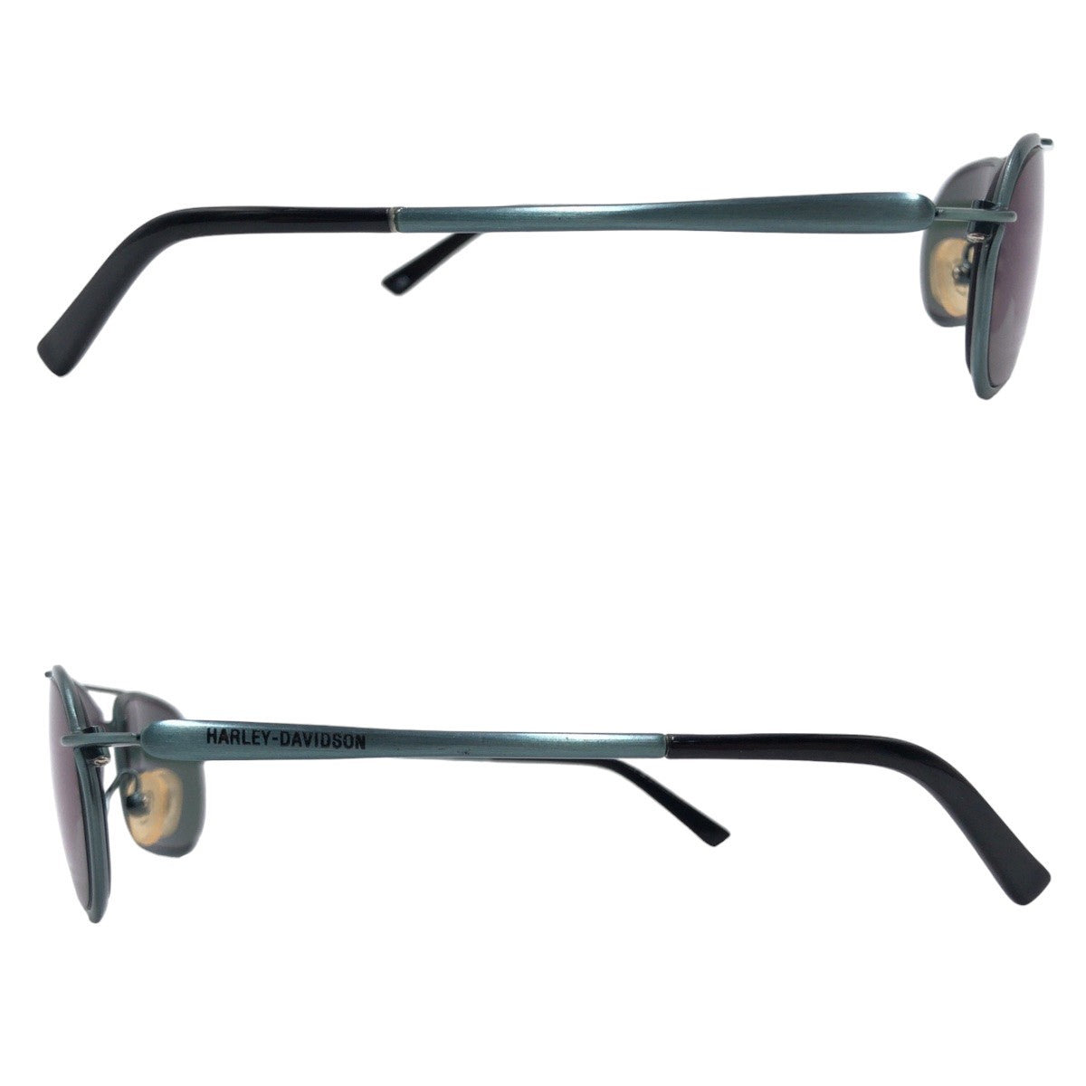 12513
 HARLEY DAVIDSON Harley Davidson Blue Green Metal HDS340 BL13 55□17 125 Sunglasses Square Men's