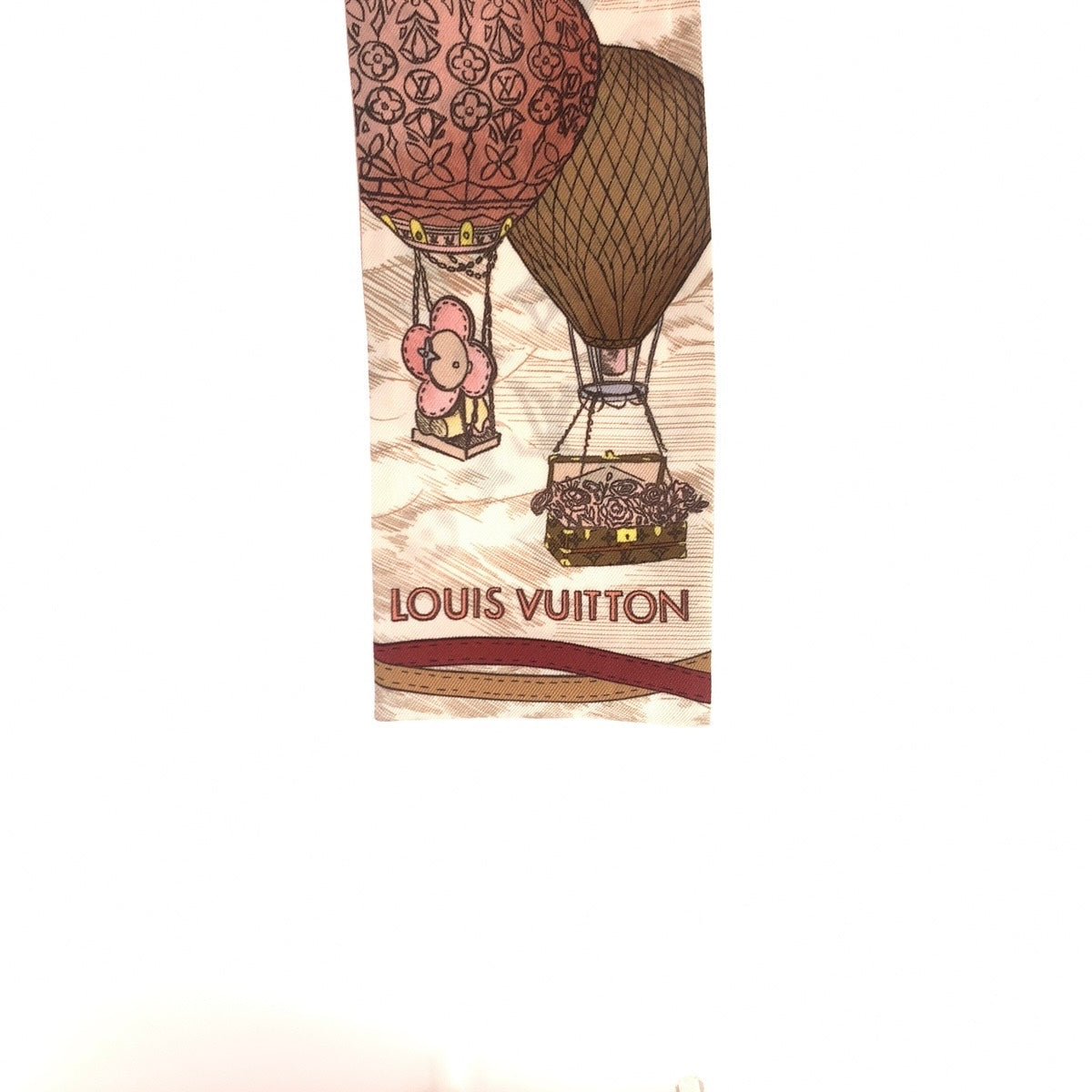 LOUIS VUITTON ルイヴィトン モノグラム バンドー アップ アンド アウェイ ローズクレール ピンク マルチカラー シルク M77680 スカーフ リボン タグ無し  レディース