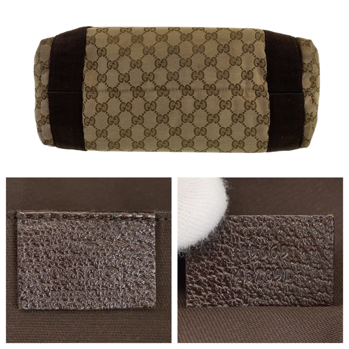 10745
GUCCI グッチ GG柄 男女兼用 ブラウン ベージュ GGキャンバス 189669 トートバッグ ハンドバッグ A4対応  メンズ