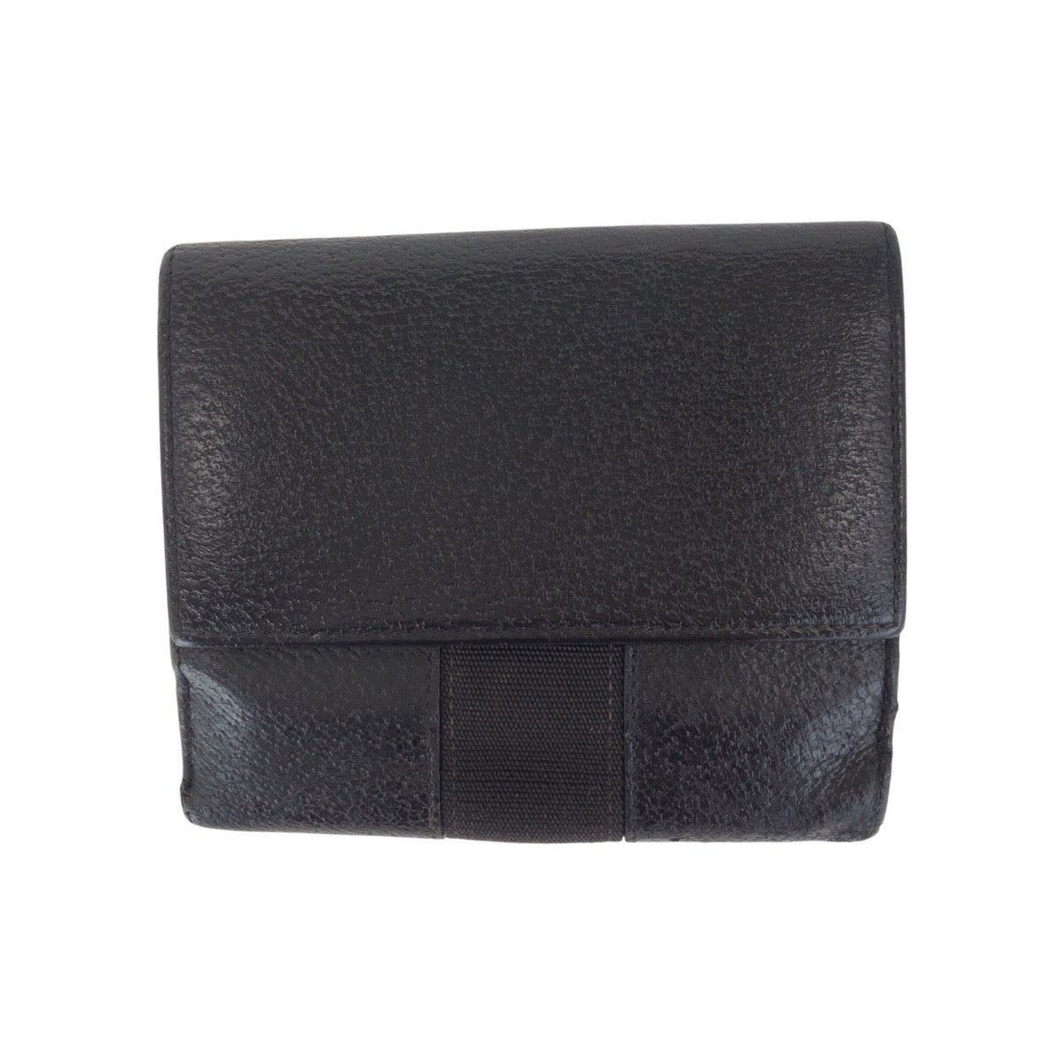 17093
GUCCI グッチ ブラック 黒 シルバー金具 レザー 035 1408 2090 折財布 コンパクトウォレット メンズ B3