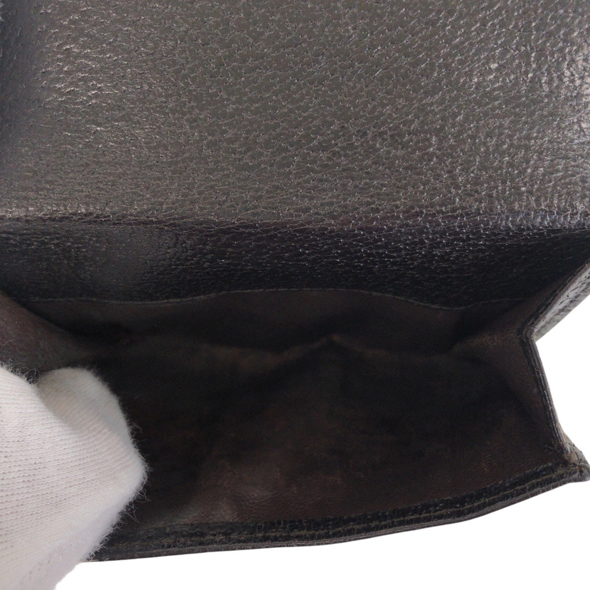 17093
GUCCI グッチ ブラック 黒 シルバー金具 レザー 035 1408 2090 折財布 コンパクトウォレット メンズ B3