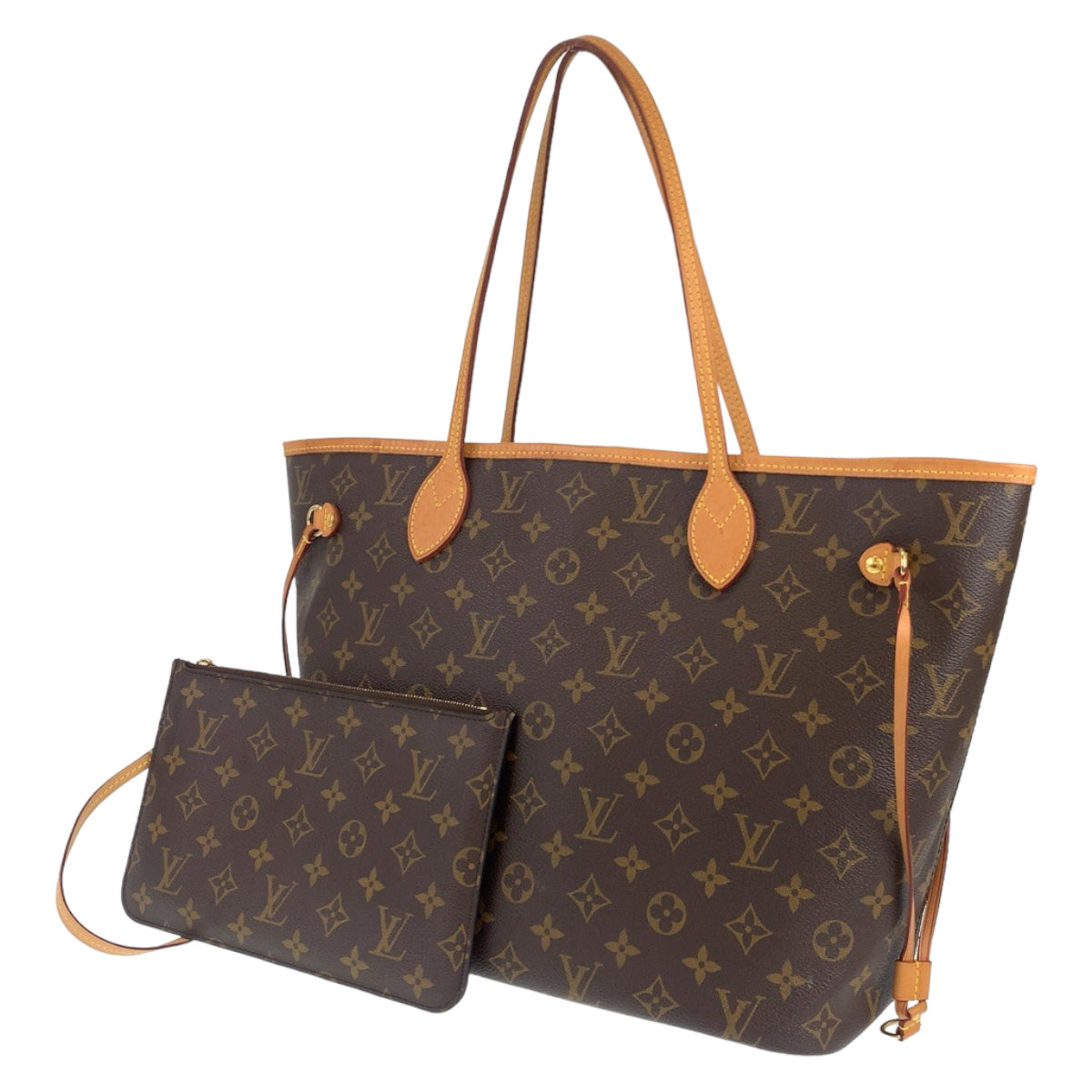 LOUIS VUITTON ルイヴィトン モノグラム ネヴァーフル MM ブラウン 茶 ゴールド金具 PVC M41177 トートバッグ ショルダーバッグ  レディース