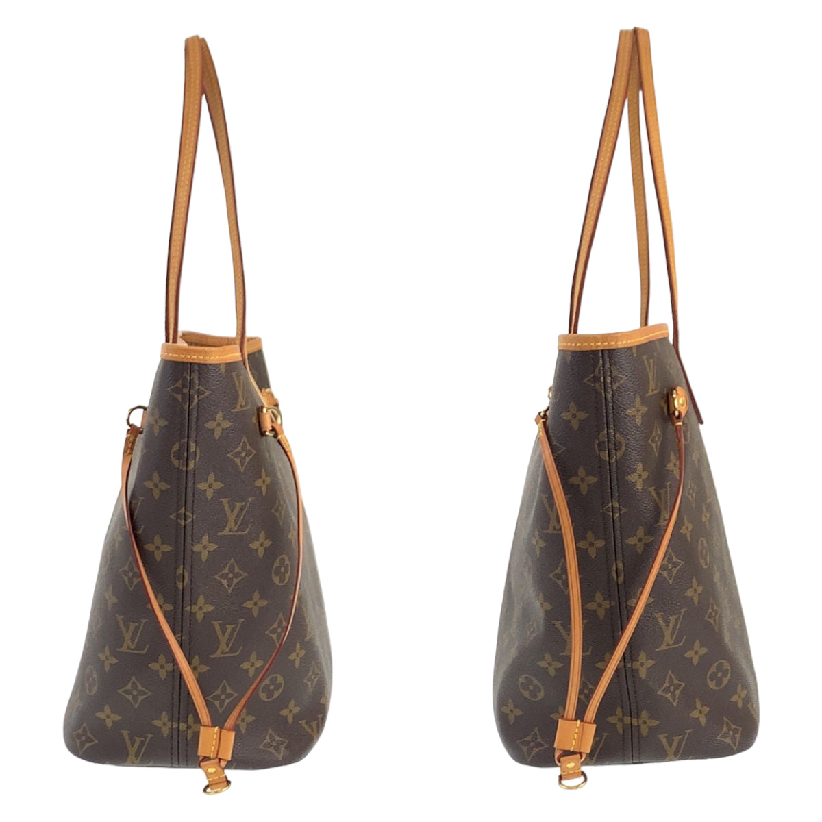 LOUIS VUITTON ルイヴィトン モノグラム ネヴァーフル MM ブラウン 茶 ゴールド金具 PVC M41177 トートバッグ ショルダーバッグ  レディース