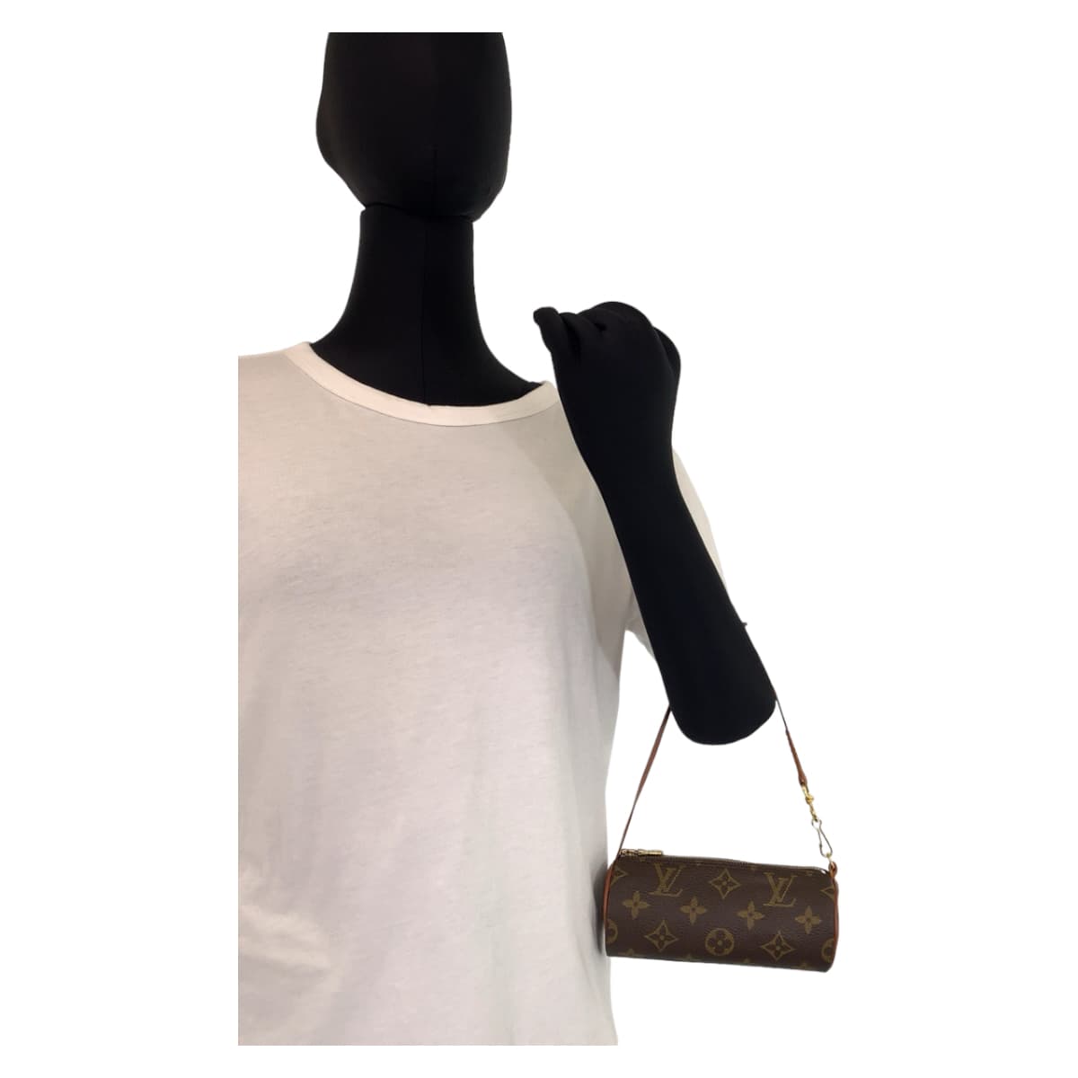 LOUIS VUITTON ルイヴィトン モノグラム パピヨン 付属ポーチ ブラウン 茶 PVC M51385 ハンドバッグ アクセサリーポーチ  レディース