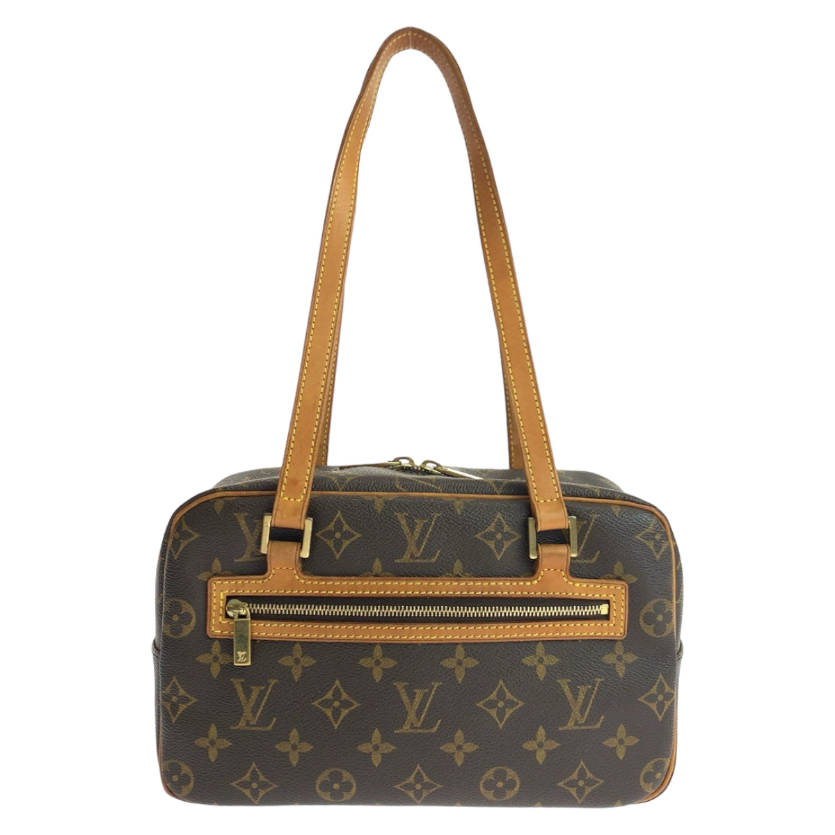 LOUIS VUITTON ルイヴィトン モノグラム シテ MM ベタ無し ブラウン 茶 ゴールド金具 PVC M51182 ショルダーバッグ ハンドバッグ 肩掛け  レディース