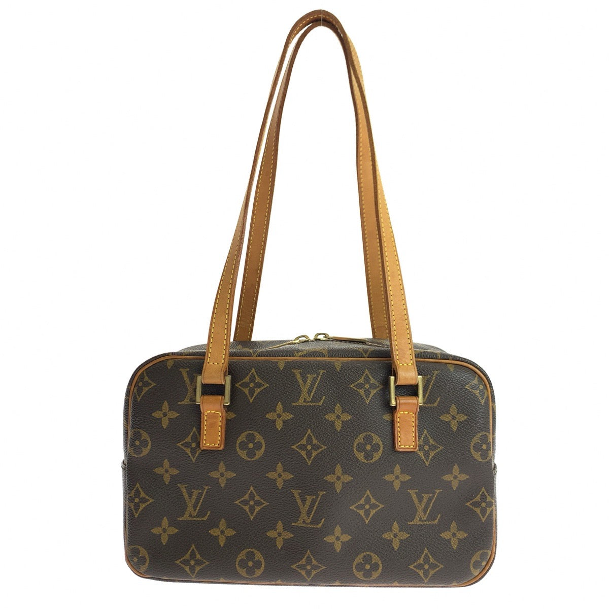 LOUIS VUITTON ルイヴィトン モノグラム シテ MM ベタ無し ブラウン 茶 ゴールド金具 PVC M51182 ショルダーバッグ ハンドバッグ 肩掛け  レディース