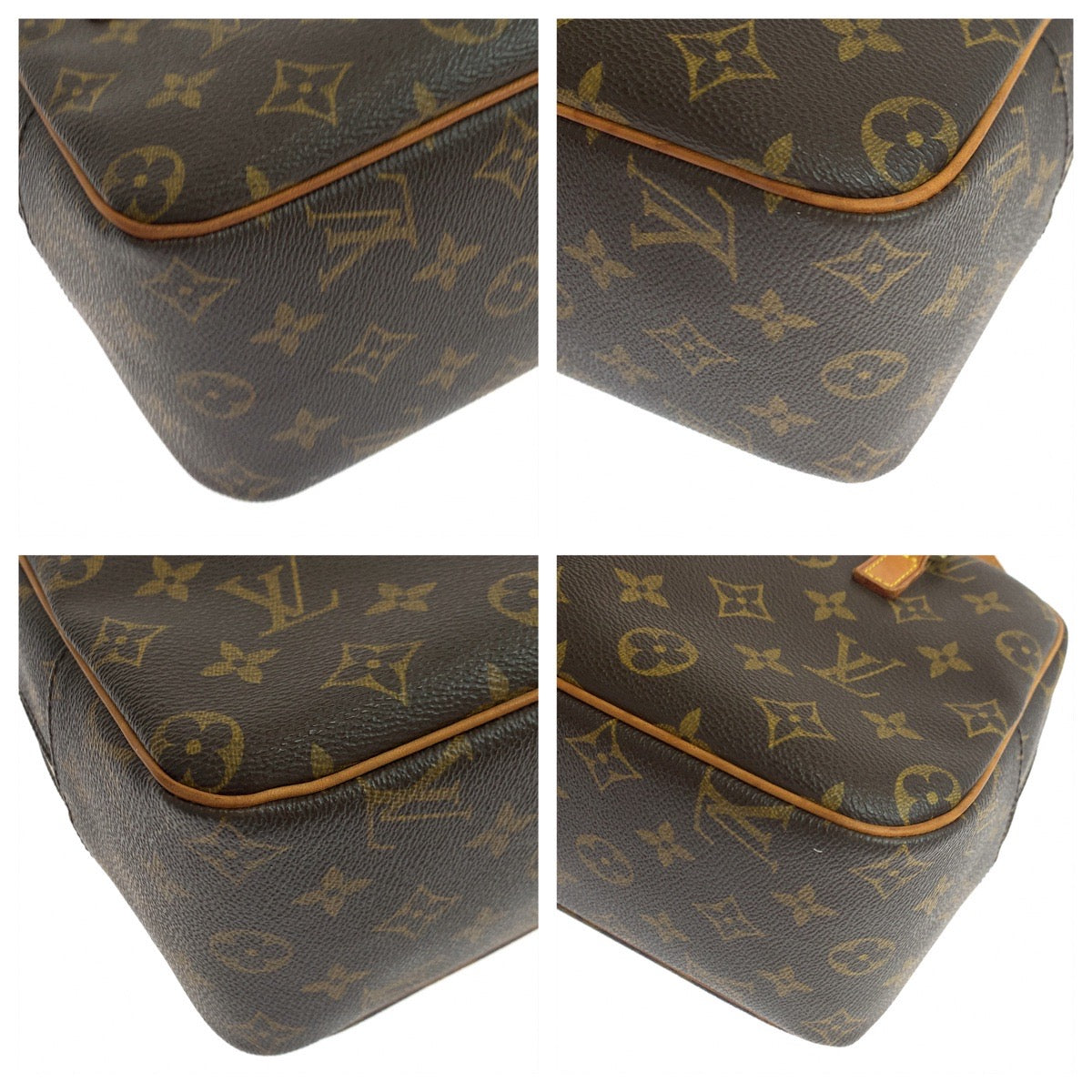 LOUIS VUITTON ルイヴィトン モノグラム シテ MM ベタ無し ブラウン 茶 ゴールド金具 PVC M51182 ショルダーバッグ ハンドバッグ 肩掛け  レディース
