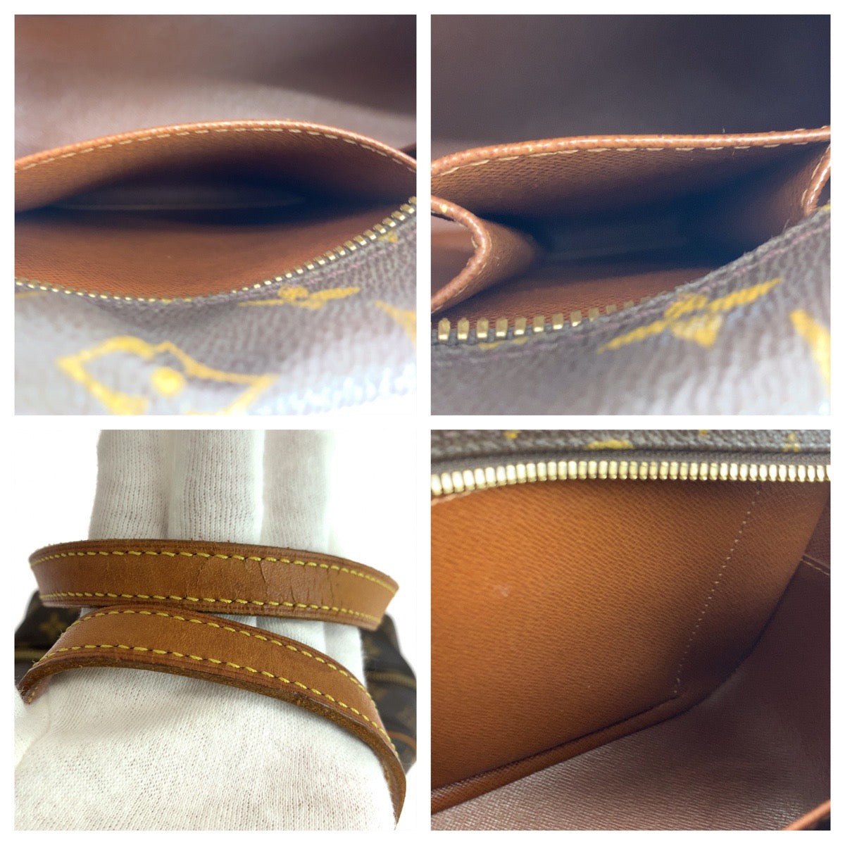 LOUIS VUITTON ルイヴィトン モノグラム シテ MM ベタ無し ブラウン 茶 ゴールド金具 PVC M51182 ショルダーバッグ ハンドバッグ 肩掛け  レディース