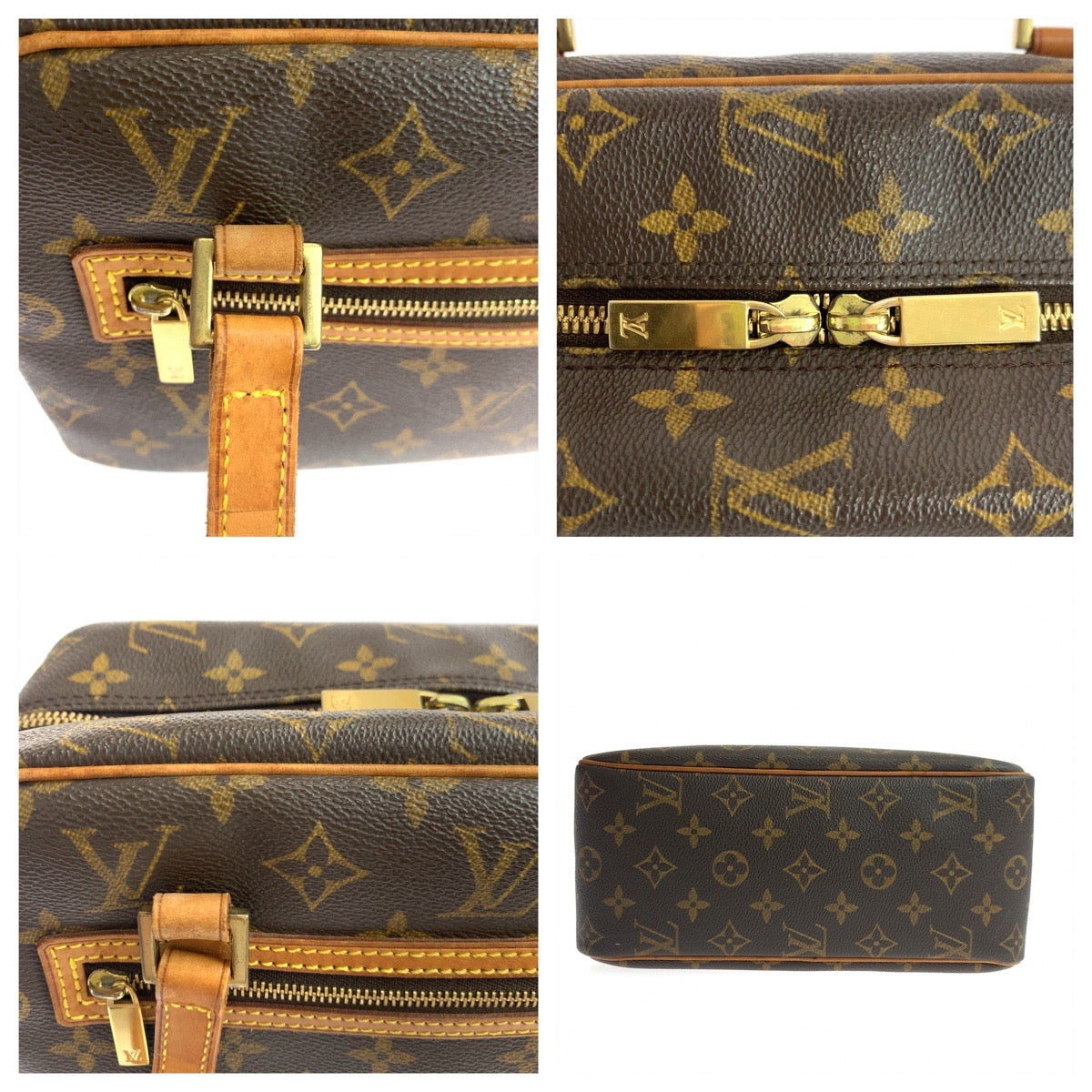 LOUIS VUITTON ルイヴィトン モノグラム シテ MM ベタ無し ブラウン 茶 ゴールド金具 PVC M51182 ショルダーバッグ ハンドバッグ 肩掛け  レディース