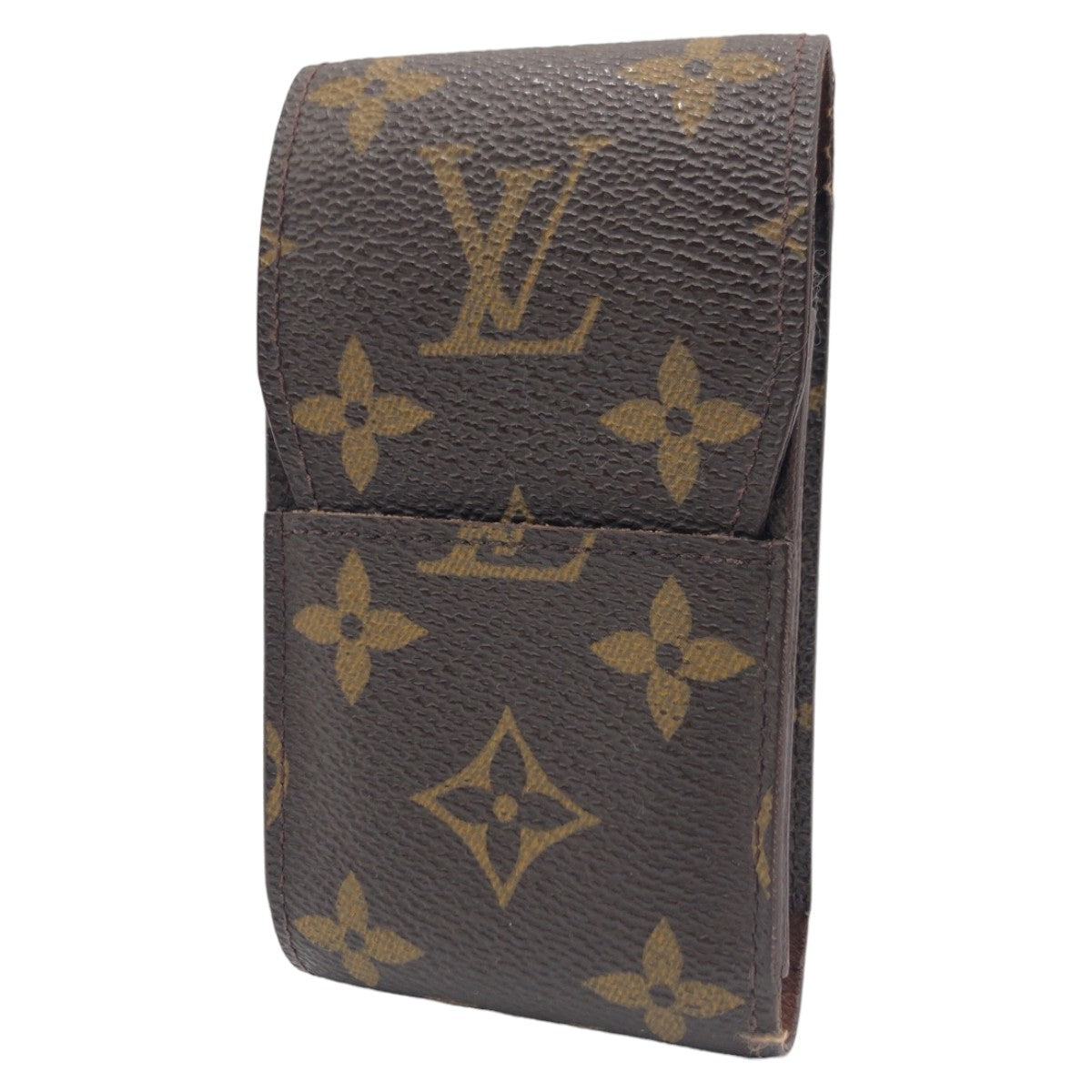 LOUIS VUITTON ルイヴィトン モノグラム エテュイ シガレット ブラウン 茶 PVC M63024 タバコケース シガレットケース  メンズ