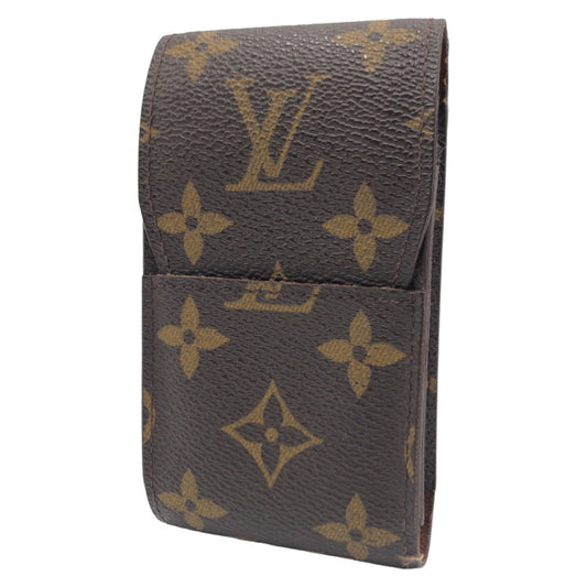 LOUIS VUITTON ルイヴィトン モノグラム エテュイ シガレット ブラウン 茶 PVC M63024 タバコケース シガレットケース  メンズ
