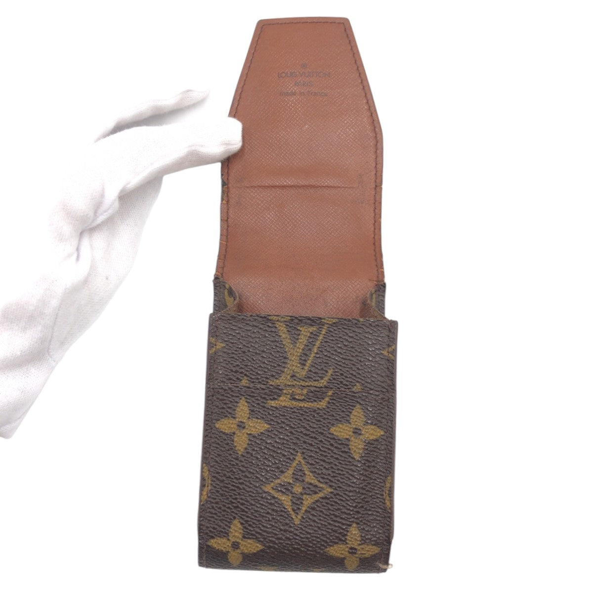 LOUIS VUITTON ルイヴィトン モノグラム エテュイ シガレット ブラウン 茶 PVC M63024 タバコケース シガレットケース  メンズ