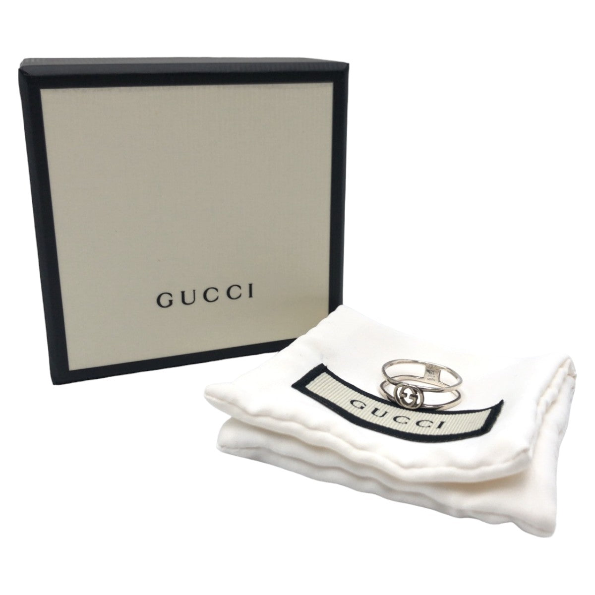 GUCCI グッチ インターロッキングG シルバー 銀 シルバー925 指輪 リング 19号  メンズ