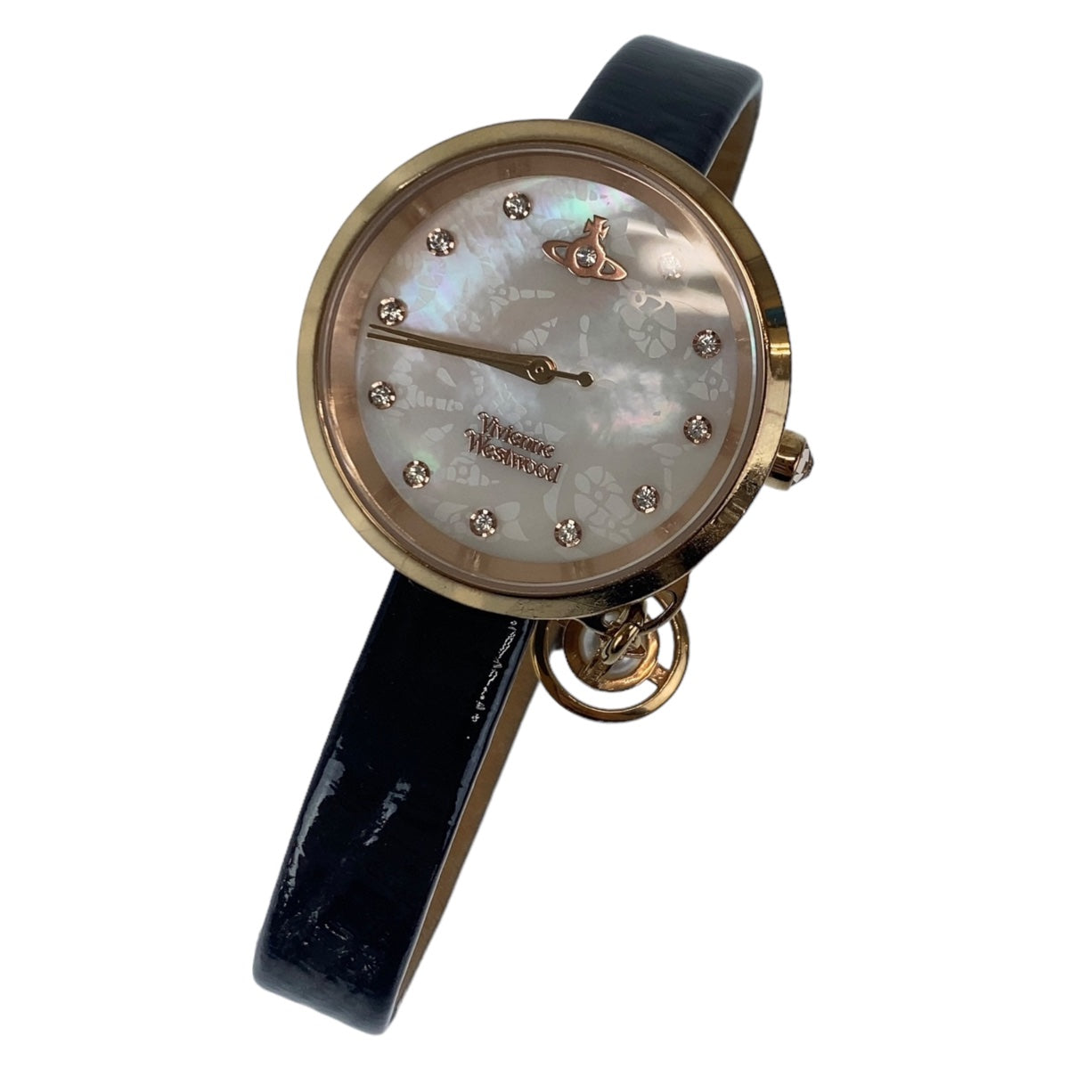 Vivienne Westwood ヴィヴィアンウエストウッド ブラック 黒 ゴールド金具 レザー / ステンレススチール VV139WHBK 腕時計 電池式 日常生活防水 クオーツ  レディース