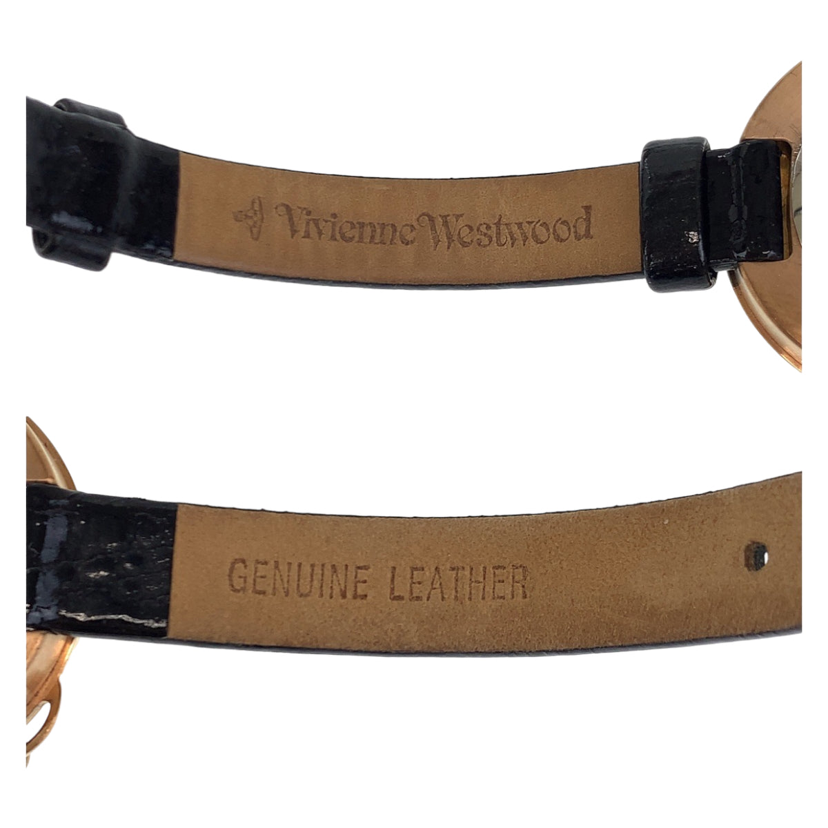 Vivienne Westwood ヴィヴィアンウエストウッド ブラック 黒 ゴールド金具 レザー / ステンレススチール VV139WHBK 腕時計 電池式 日常生活防水 クオーツ  レディース