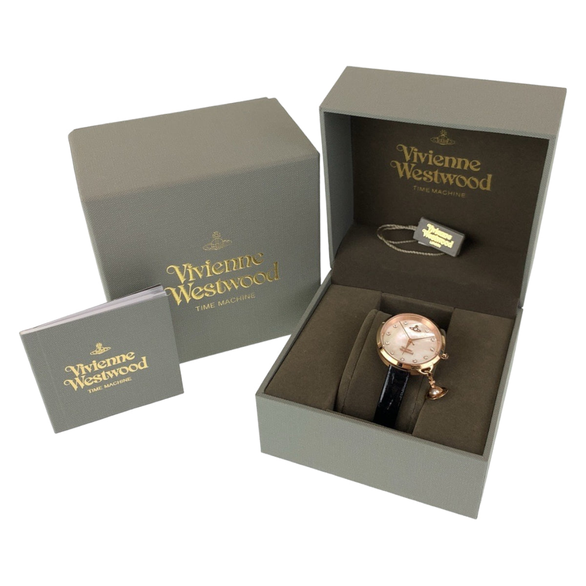 Vivienne Westwood ヴィヴィアンウエストウッド ブラック 黒 ゴールド金具 レザー / ステンレススチール VV139WHBK 腕時計 電池式 日常生活防水 クオーツ  レディース