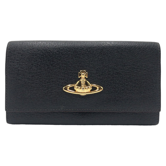 Vivienne Westwood ヴィヴィアンウエストウッド EXECUTIVE ブラック 黒 ゴールド金具 レザー 長財布 ロングウォレット  レディース