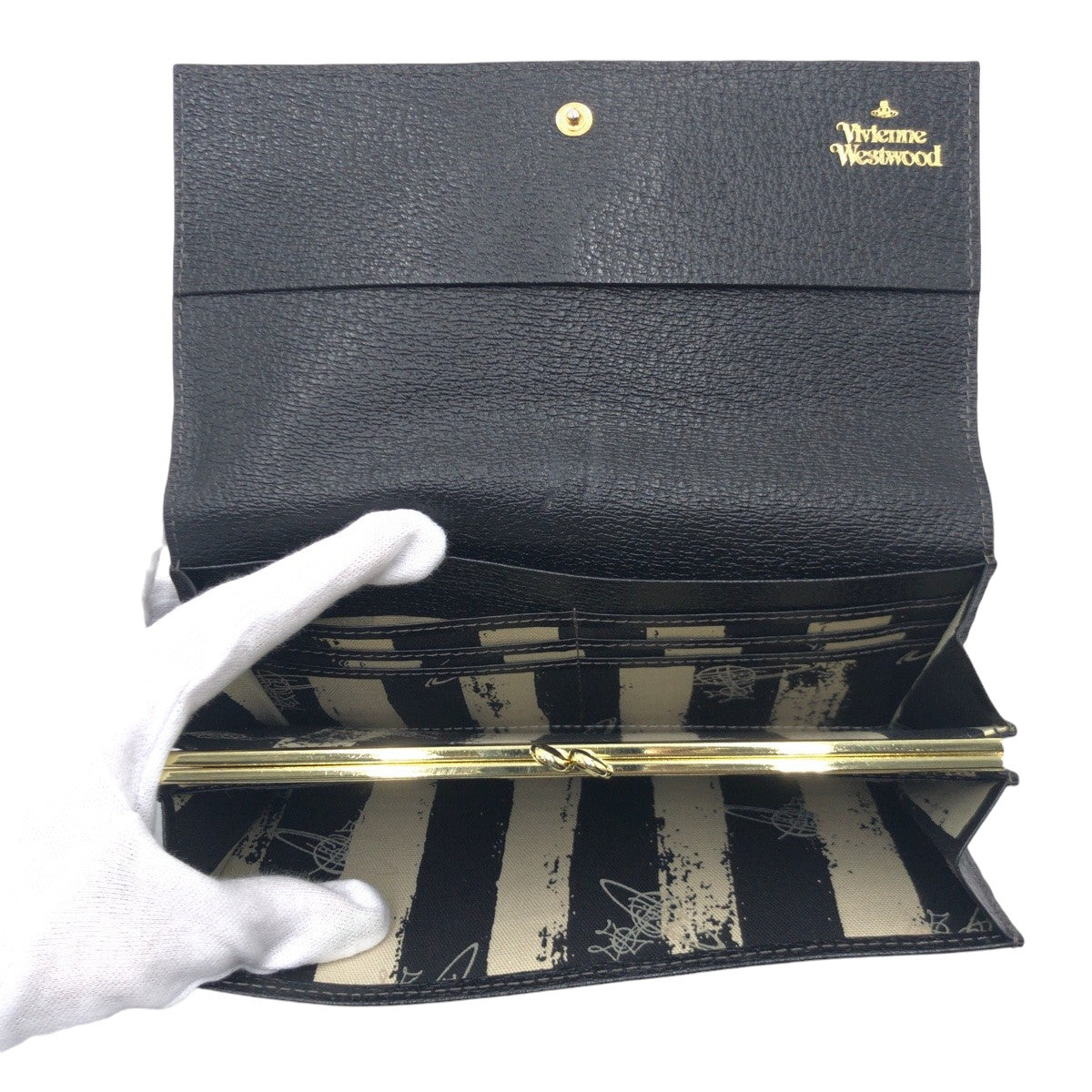 Vivienne Westwood ヴィヴィアンウエストウッド EXECUTIVE ブラック 黒 ゴールド金具 レザー 長財布 ロングウォレット  レディース