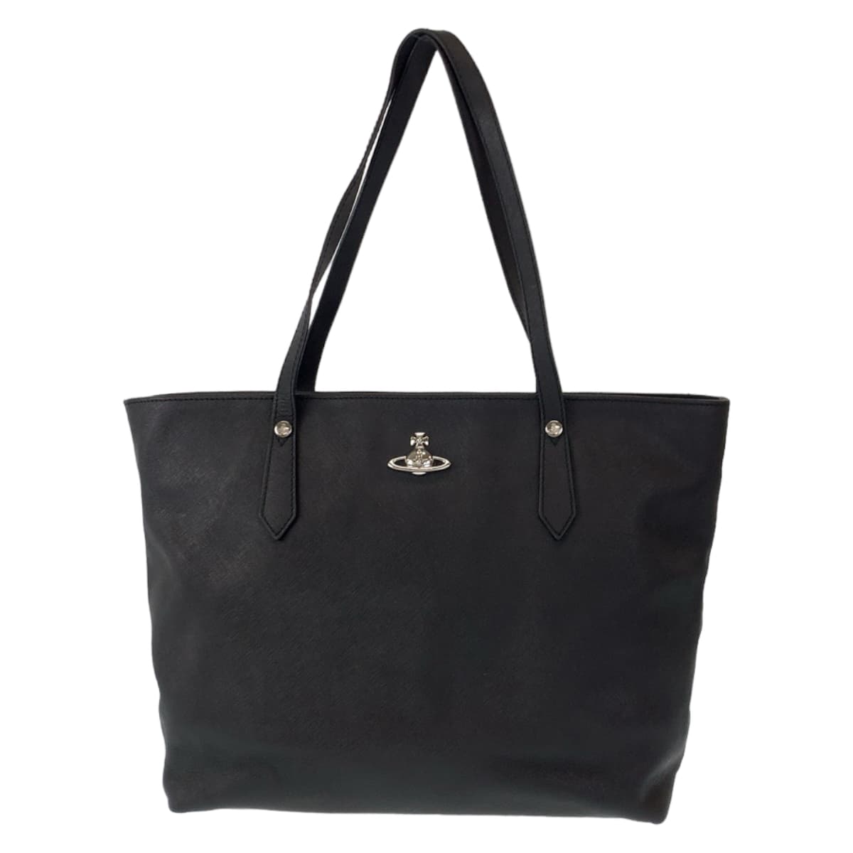 Vivienne Westwood ヴィヴィアンウエストウッド ブラック 黒 シルバー金具 レザー ショルダーバッグ トートバッグ  レディース