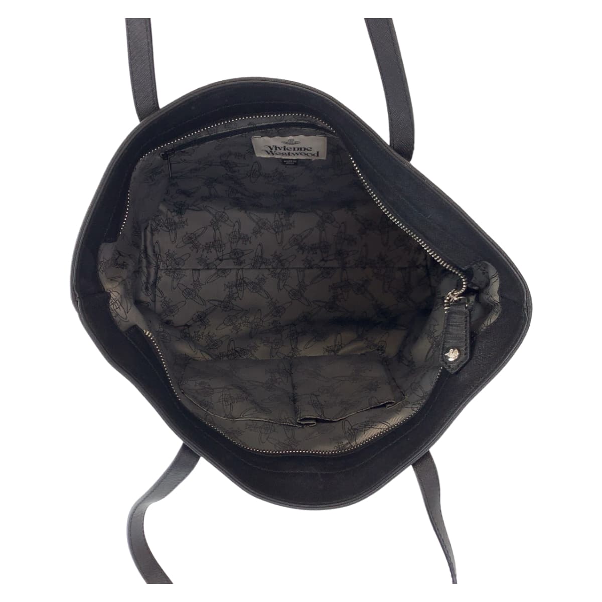 Vivienne Westwood ヴィヴィアンウエストウッド ブラック 黒 シルバー金具 レザー ショルダーバッグ トートバッグ  レディース