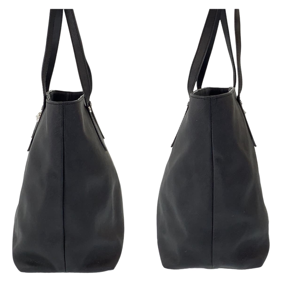 Vivienne Westwood ヴィヴィアンウエストウッド ブラック 黒 シルバー金具 レザー ショルダーバッグ トートバッグ  レディース