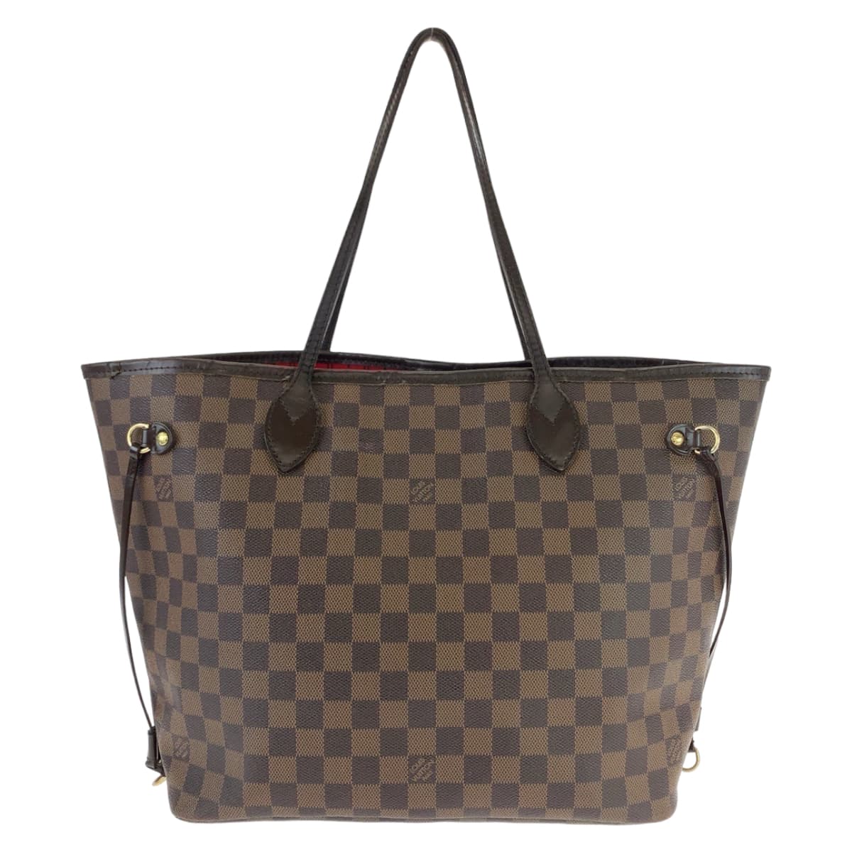 LOUIS VUITTON ルイヴィトン ダミエ ネヴァーフル MM エベヌ ブラウン 茶 レッド PVC N51105 ショルダーバッグ トートバッグ A4収納  レディース
