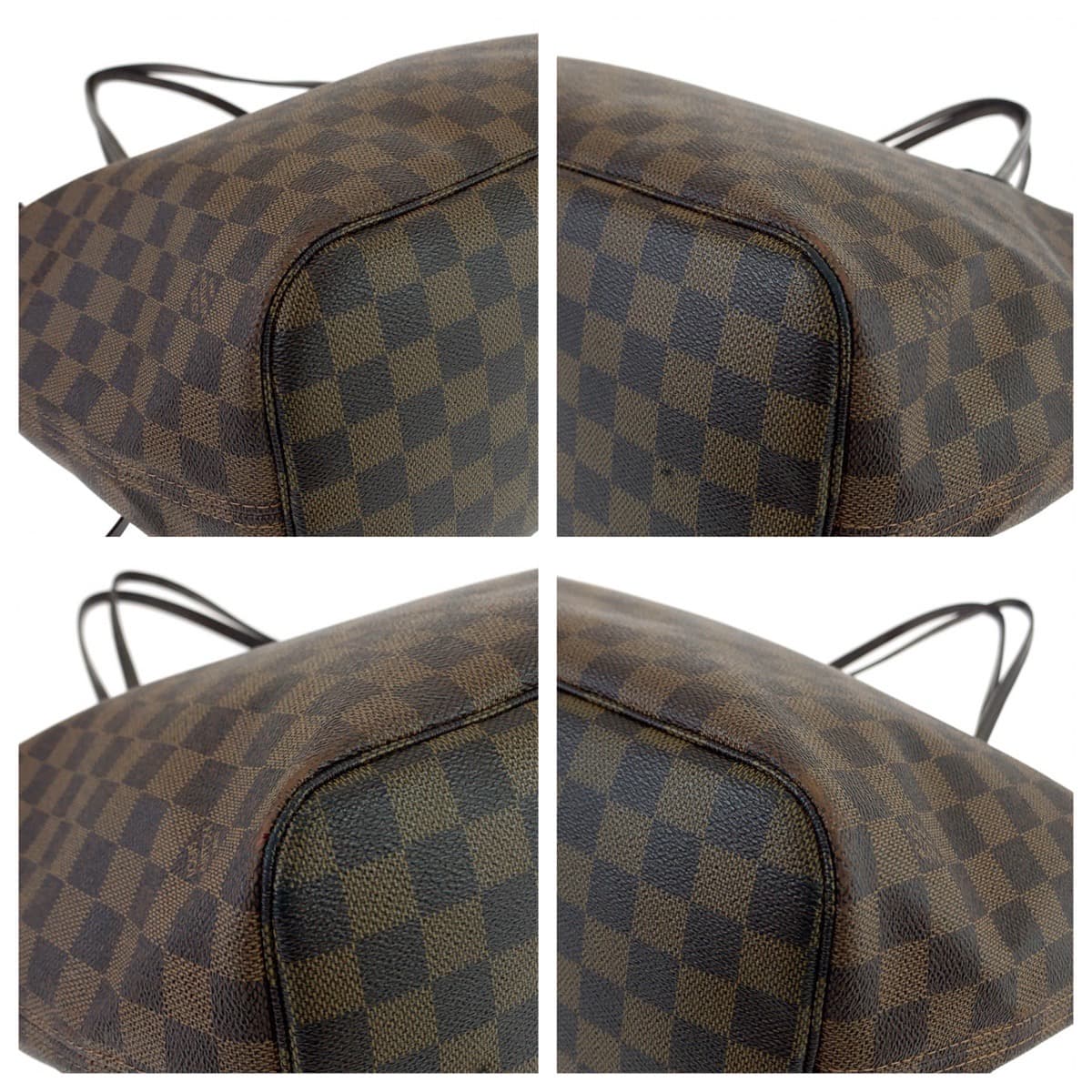 LOUIS VUITTON ルイヴィトン ダミエ ネヴァーフル MM エベヌ ブラウン 茶 レッド PVC N51105 ショルダーバッグ トートバッグ A4収納  レディース