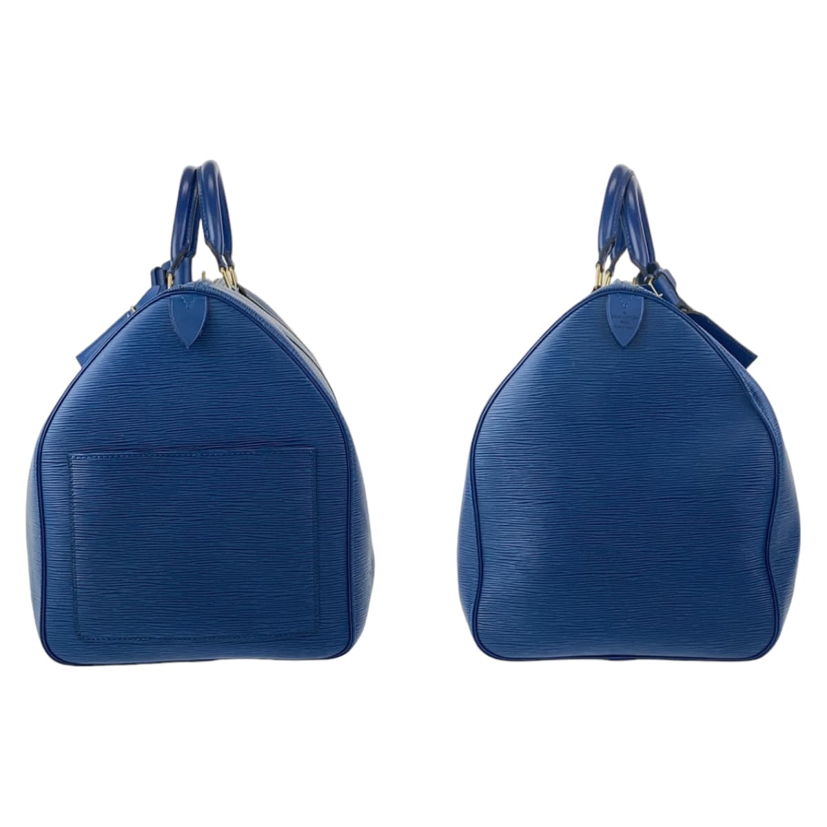 LOUIS VUITTON ルイヴィトン エピ キーポル55 トレドブルー 青 ゴールド金具 レザー M42958 ボストンバッグ 旅行バッグ 男女兼用  レディース