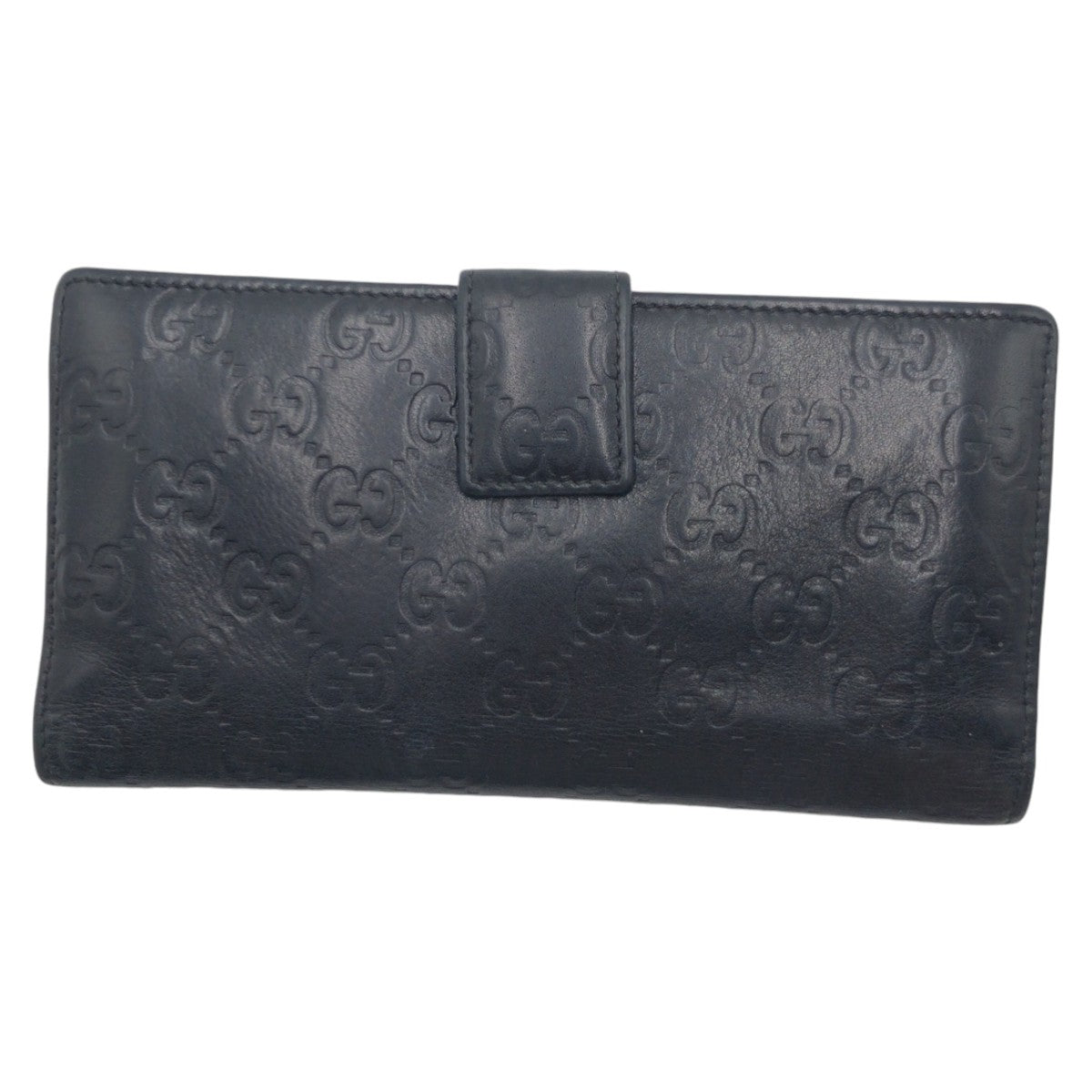 12820
GUCCI グッチ プリンシー グッチシマ ブラック 黒 ゴールド金具 レザー 167464 長財布 ロングウォレット  レディース