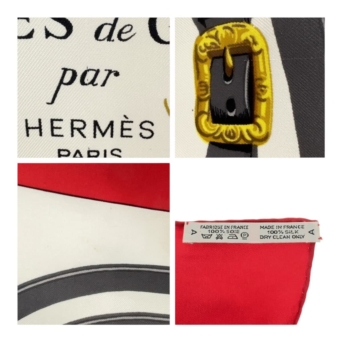 12510
HERMES エルメス BRIDES de GALA カレ90 レッド マルチカラー シルク スカーフ  レディース