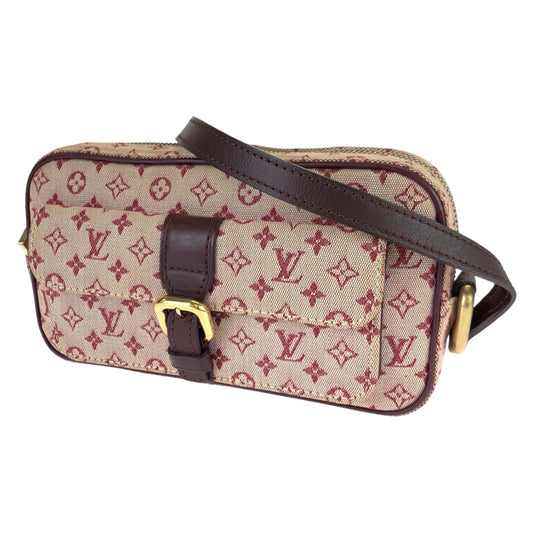 LOUIS VUITTON Louis Vuitton Monogram Mini Juliet Pink Brown Gold Hardware Monogram Canvas M92317 Shoulder Bag Crossbody Women's