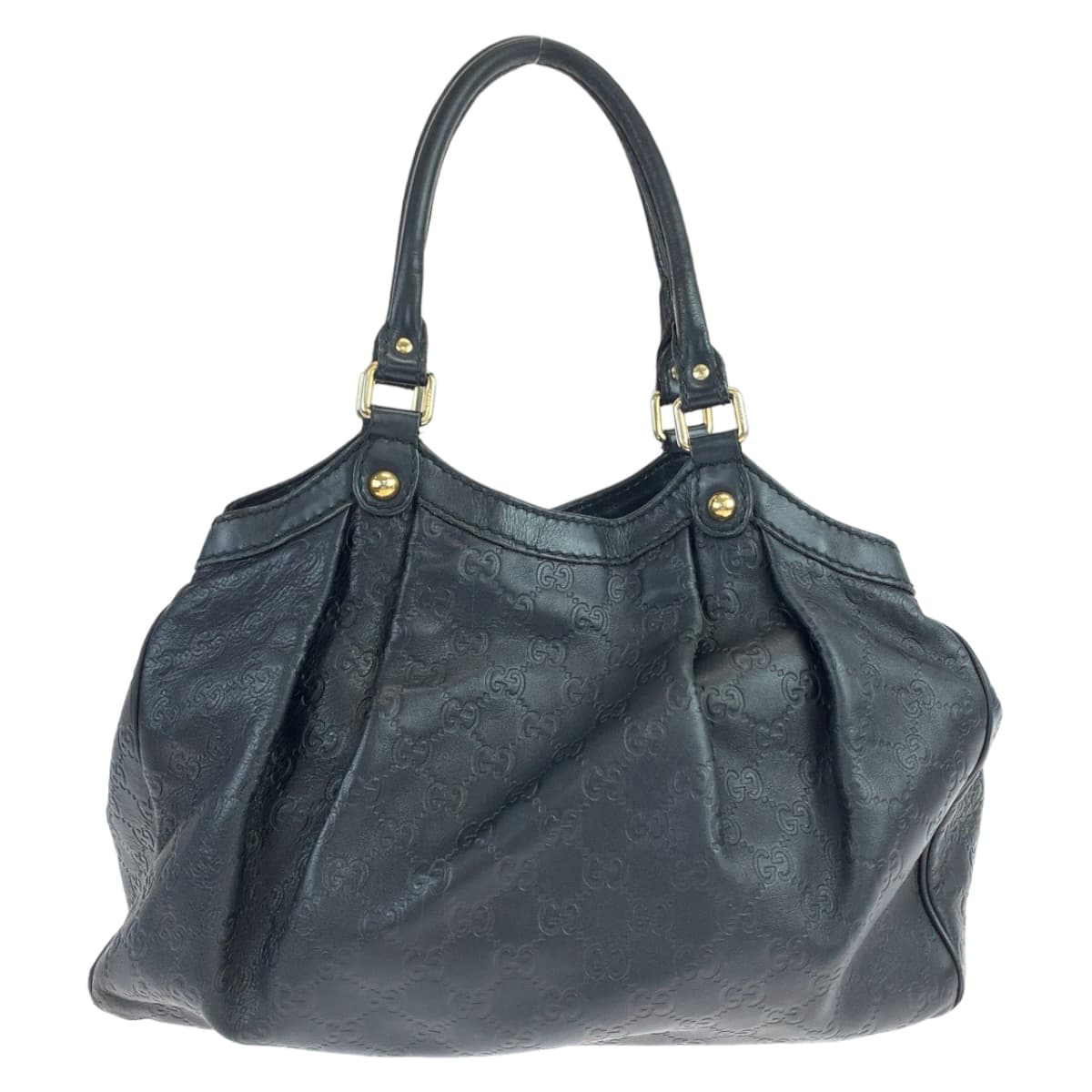GUCCI グッチ グッチシマ インターロッキング スーキー ブラック 黒 ゴールド金具 レザー 211944 ショルダーバッグ ハンドバッグ  レディース
