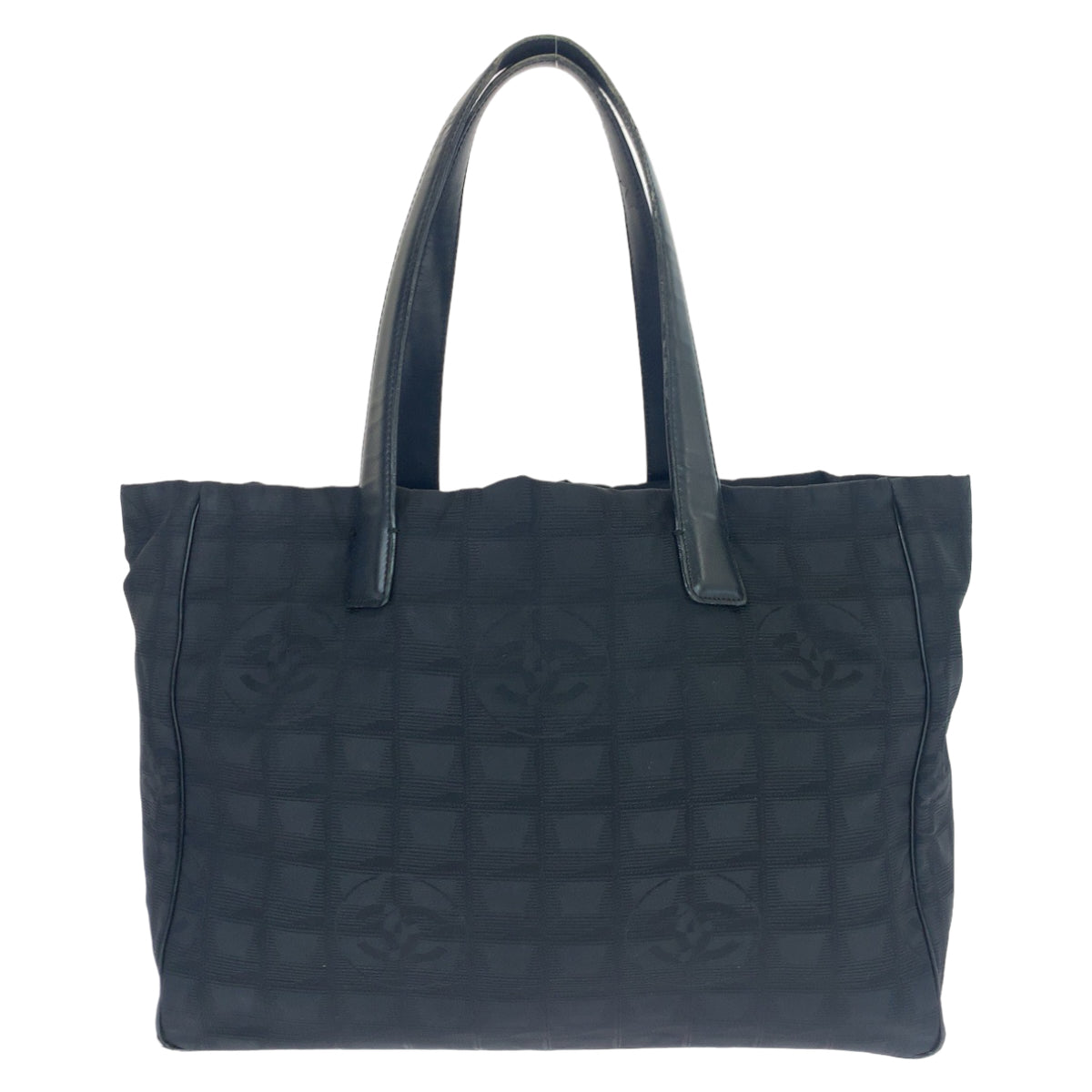 CHANEL シャネル ニュートラベルライントートMM ココマーク ニュートラトート ブラック 黒 ゴールド金具 ナイロン トートバッグ ハンドバッグ  レディース