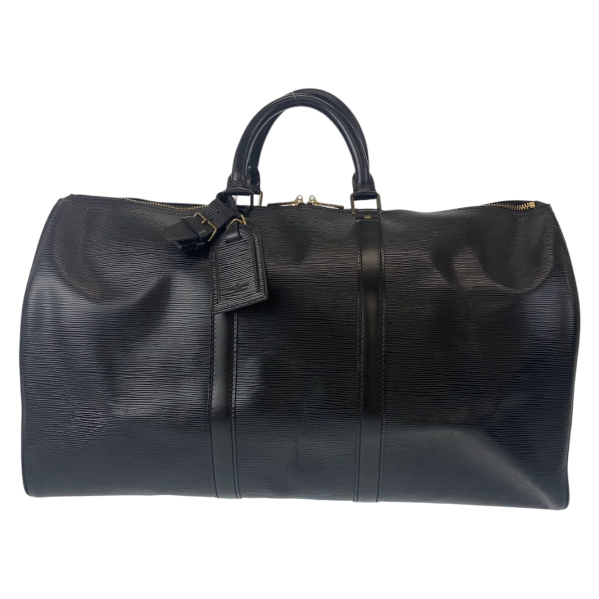 LOUIS VUITTON ルイヴィトン エピ キーポル50 ブラック 黒 ゴールド金具 レザー M42962 ボストンバッグ 旅行バッグ 男女兼用  メンズ