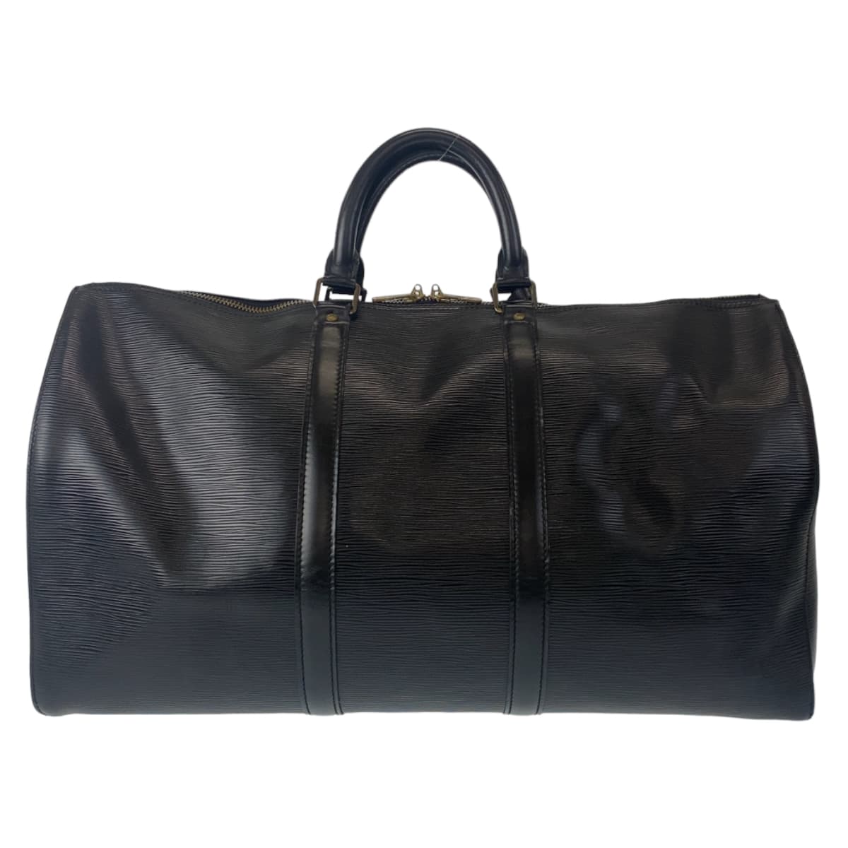 LOUIS VUITTON ルイヴィトン エピ キーポル50 ブラック 黒 ゴールド金具 レザー M42962 ボストンバッグ 旅行バッグ 男女兼用  メンズ