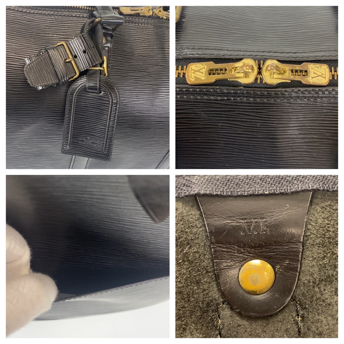 LOUIS VUITTON ルイヴィトン エピ キーポル50 ブラック 黒 ゴールド金具 レザー M42962 ボストンバッグ 旅行バッグ 男女兼用  メンズ