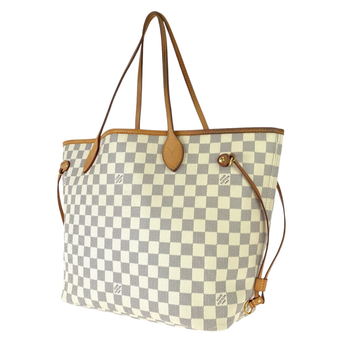 LOUIS VUITTON ルイヴィトン ダミエアズール ネヴァーフルMM ホワイト 白 グレー PVC N51107 ショルダーバッグ トートバッグ  レディース